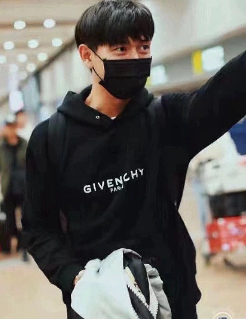 Givenchy Destroyed Logo Oversized Hooded Sweatshirt
