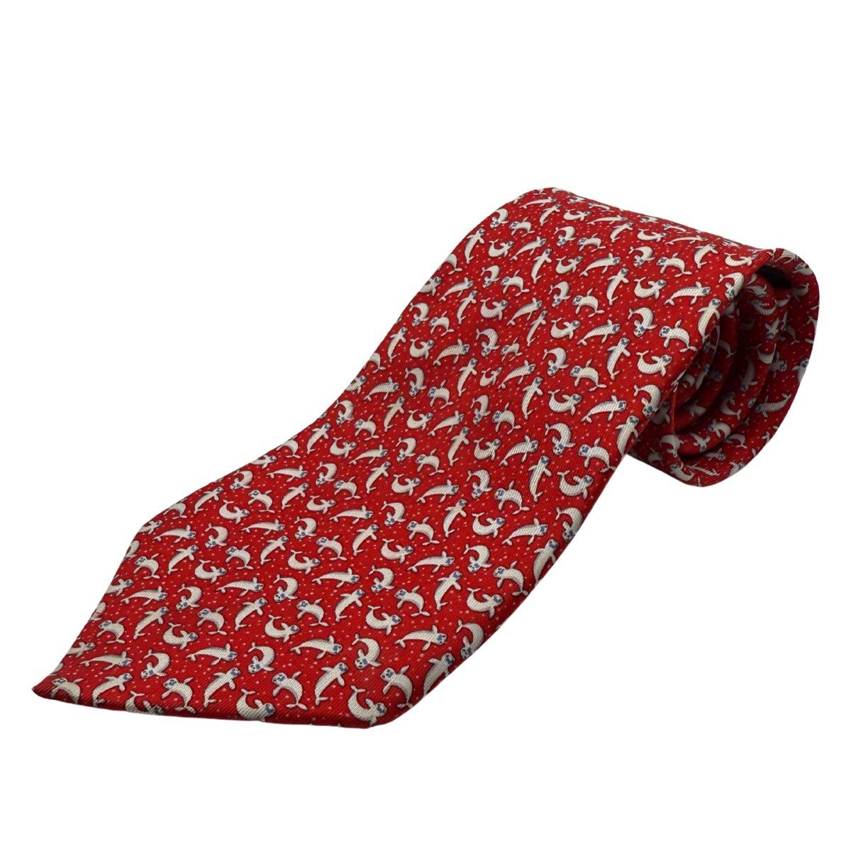 Salvatore Ferragamo Salvatore Ferragamo Red Silk Tie, Made in Italy, Like New Size ONE SIZE - 1 Thumbnail