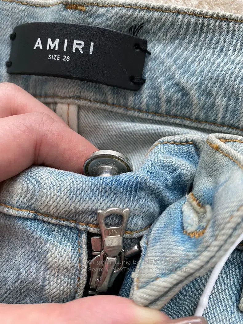 Amiri Amiri Size 28 Washed blue sports fluorescent side jeans Size US 28 / EU 44 - 7 Thumbnail