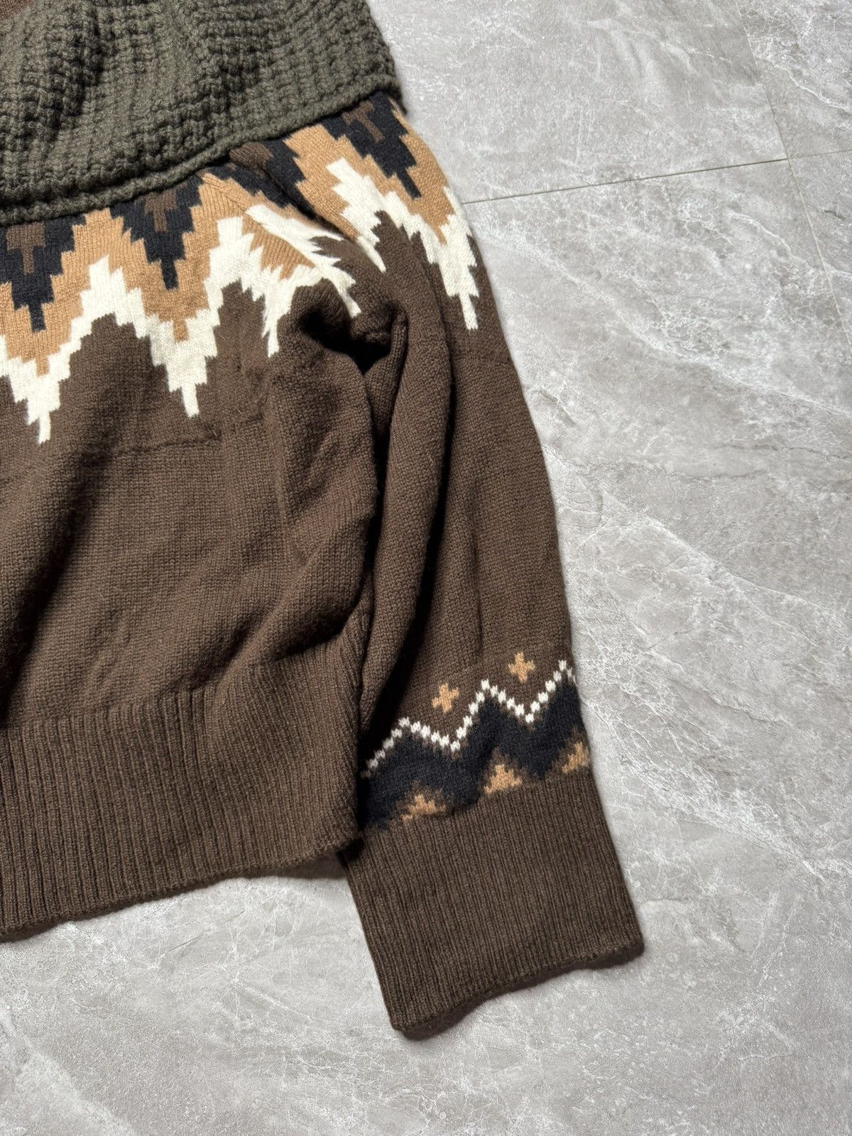 Sacai Sacai F/W 19 Fair Isle Print Knit Sweater Size US M / EU 48-50 / 2 - 3 Thumbnail