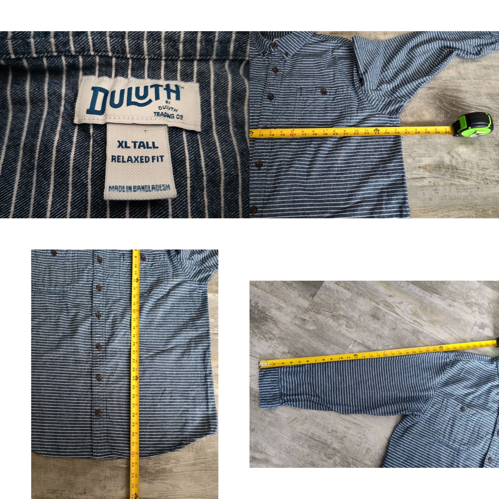 Duluth Trading Company VINTAGE Duluth Trading Co Men’s Flannel Shirt XL Tall Blue Striped Casual Workwear Long Sleeve Size US XL / EU 56 / 4 - 8 Thumbnail