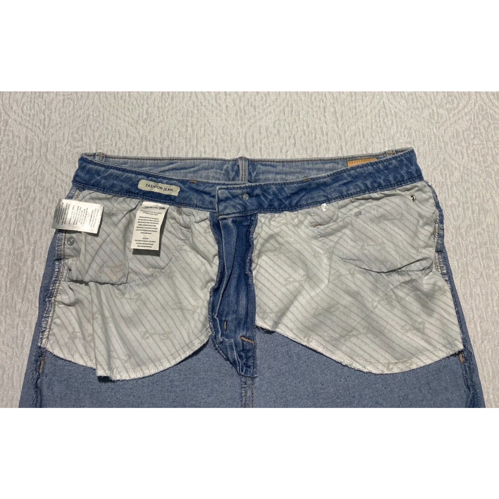 Vintage Seven7 Womens Jeans Cropped High Rise Blue 8 Distressed Cropped 5-Pocket Denim Stretch Jeans Womens Size 30" / US 8 / IT 44 - 4 Thumbnail