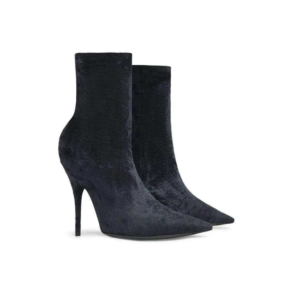 Balenciaga o1bcso1str0625 Knife 110mm Booties in Black Size US 8 / IT 38 - 2 Thumbnail