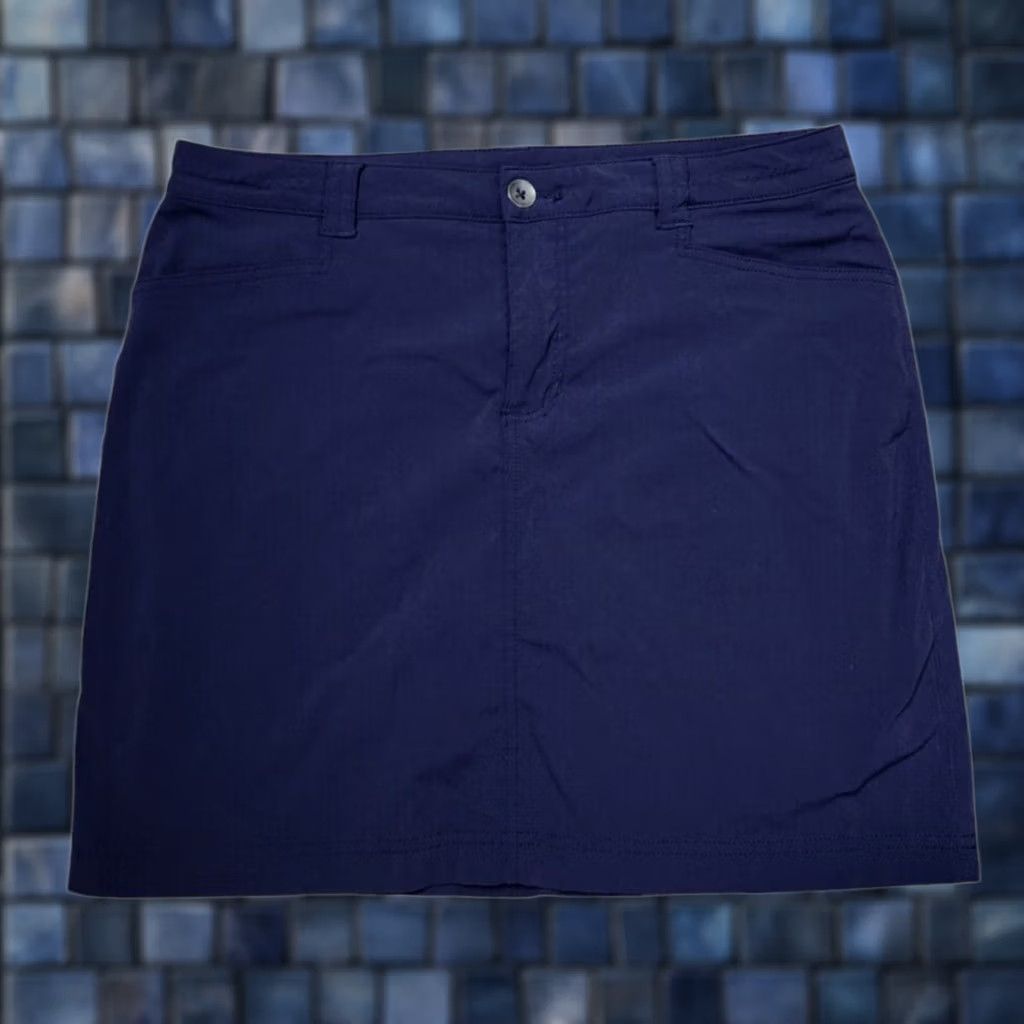 Eddie Bauer Eddie Bauer Womens Skort Size 10 Hiking Outdoors Belted Zip Pockets Navy Size 32" / US 10 / IT 46 - 1 Thumbnail