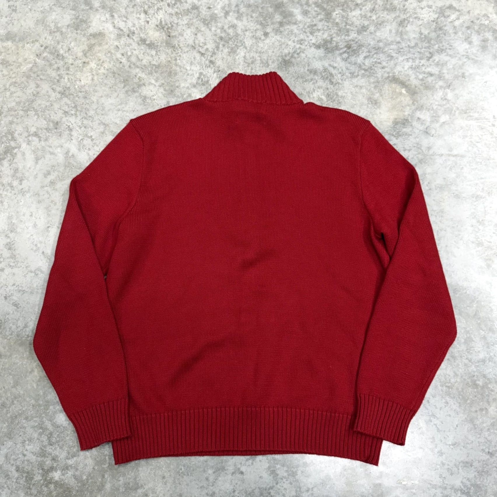 Polo Ralph Lauren Polo Ralph Lauren Sweater Mens Large Red 1/4 Zip Mock Neck Knit Pullover Pony Size US L / EU 52-54 / 3 - 7 Thumbnail
