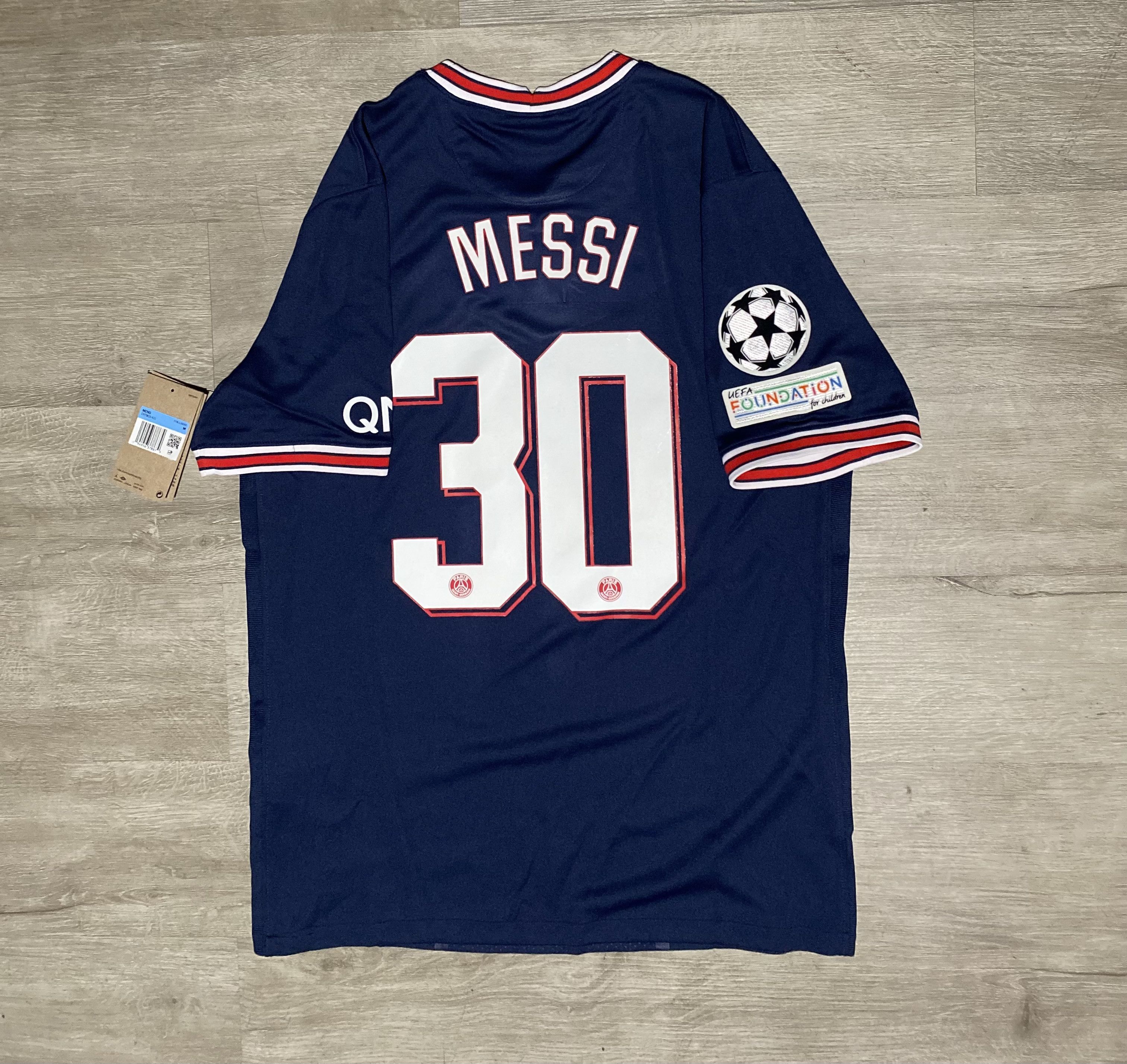 Nike Paris Saint-Germain 2022 Lionel Messi #30 Home Replica Jersey, Men's, Medium, Blue