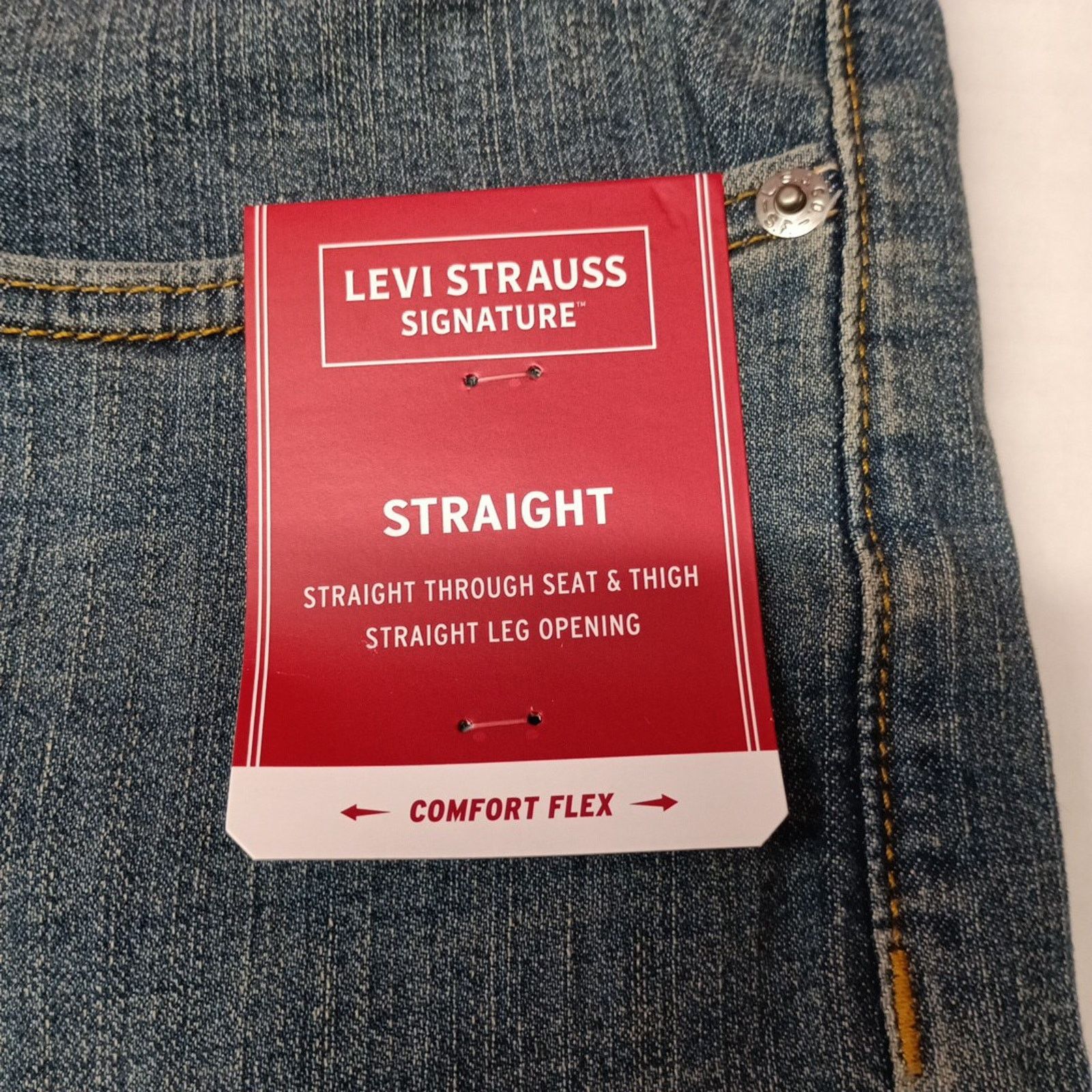 Levi's Signature By Levi Straight Jeans Men's 38x30 Blue Comfort Size US 38 / EU 54 - 5 Thumbnail