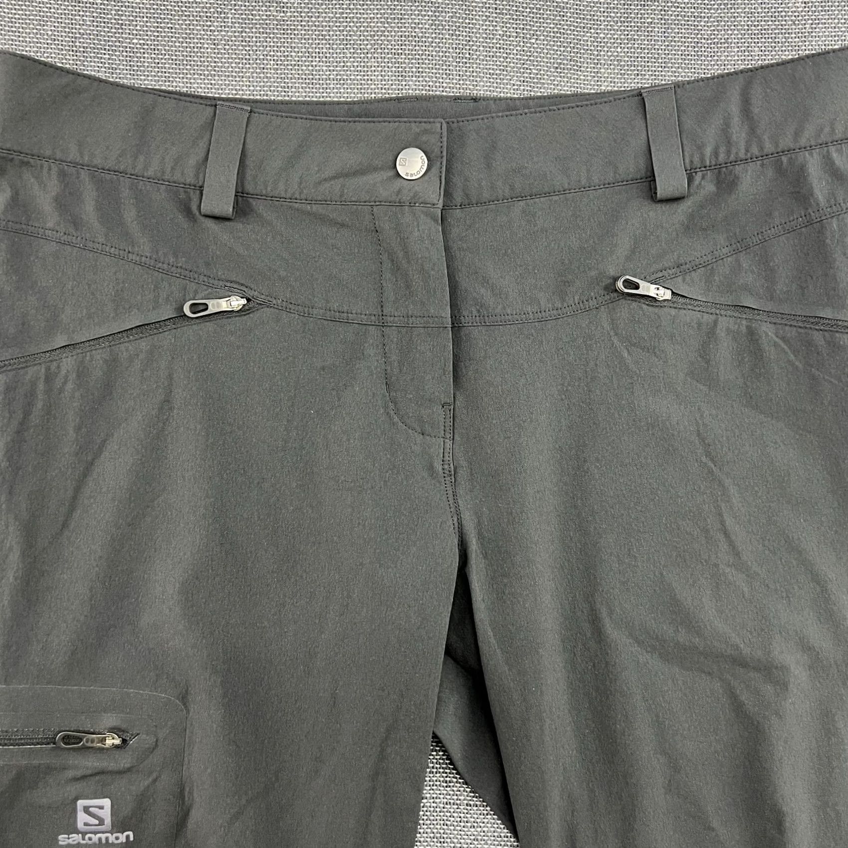 Salomon Salomon Womens Trekking Shorts Gray Size EU 44 Sport Athletic Pockets Quick Dry Stretch Softshell Hiking Size 30" / US 8 / IT 44 - 4 Thumbnail
