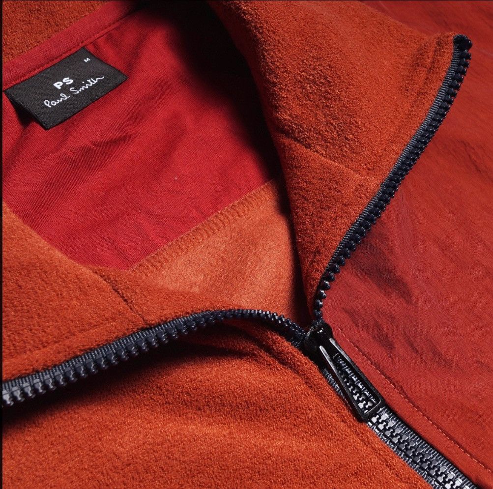 Paul Smith PS Paul Smith Terry Fleece Nylon Zip Orange Sweater Jacket M Size US M / EU 48-50 / 2 - 7 Thumbnail