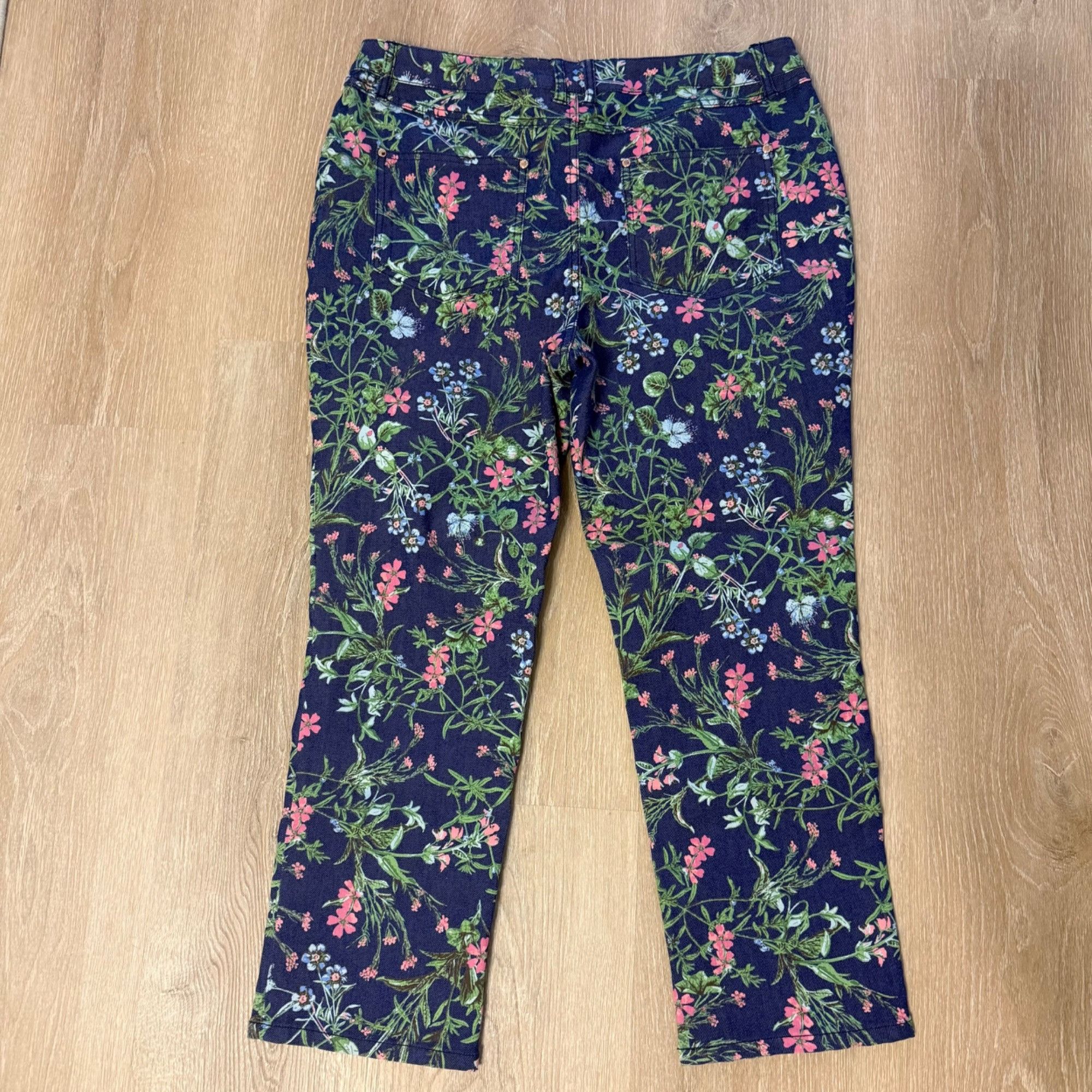 Other C. Wonder Womens Floral Print Jeans Size 16 High-Rise Stretc Size 38" / US 16 / IT 52 - 5 Thumbnail