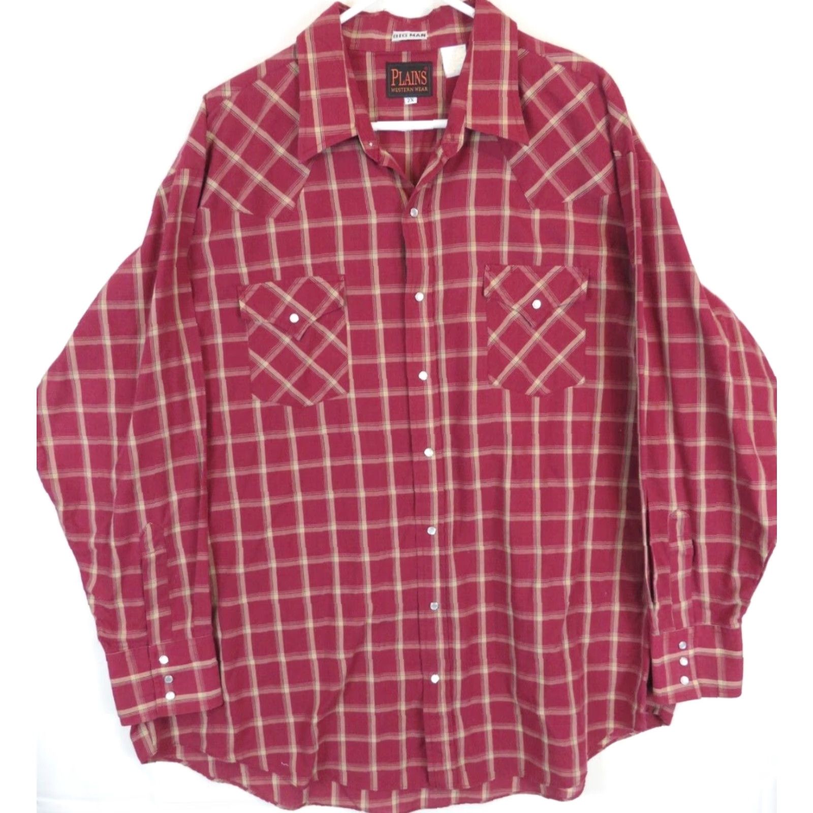 Greats VTG Great Plain 2X Big Man Western Ranch Pearl Snap Shirt Rockabilly Mens Multicolor Long Sleeve Snap Closure 1900-Current Western Theme Size US XXL / EU 58 / 5 - 2 Thumbnail