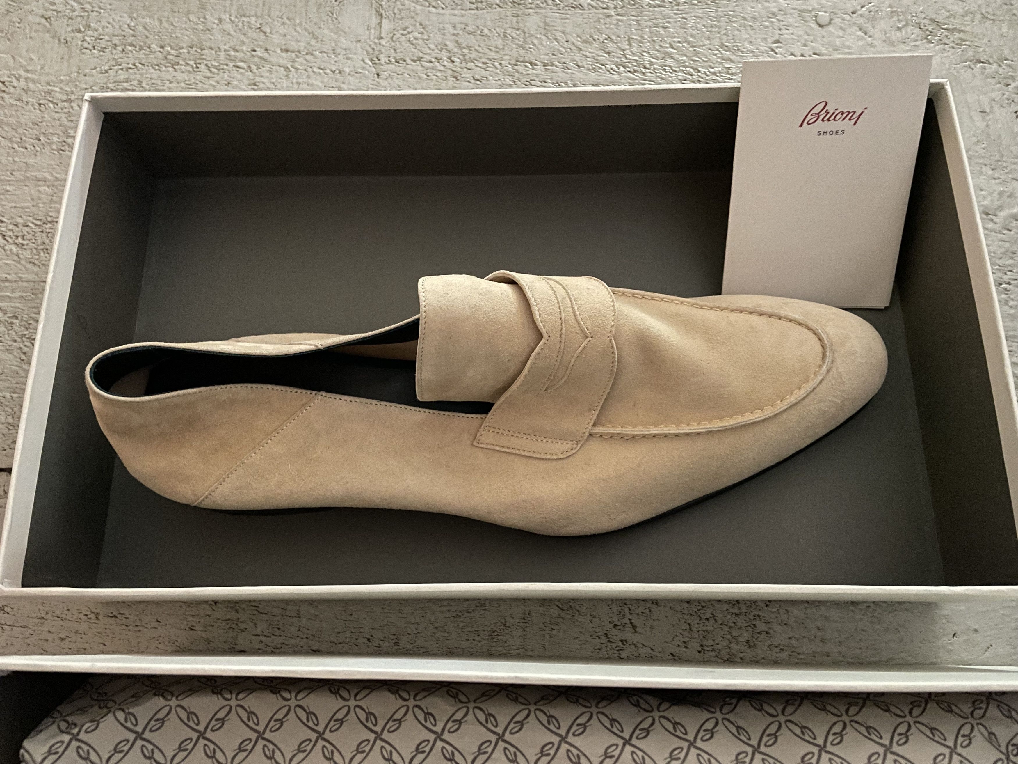 Brioni Brioni Suede Penny Loafers Size US 12 / EU 45 - 1 Thumbnail