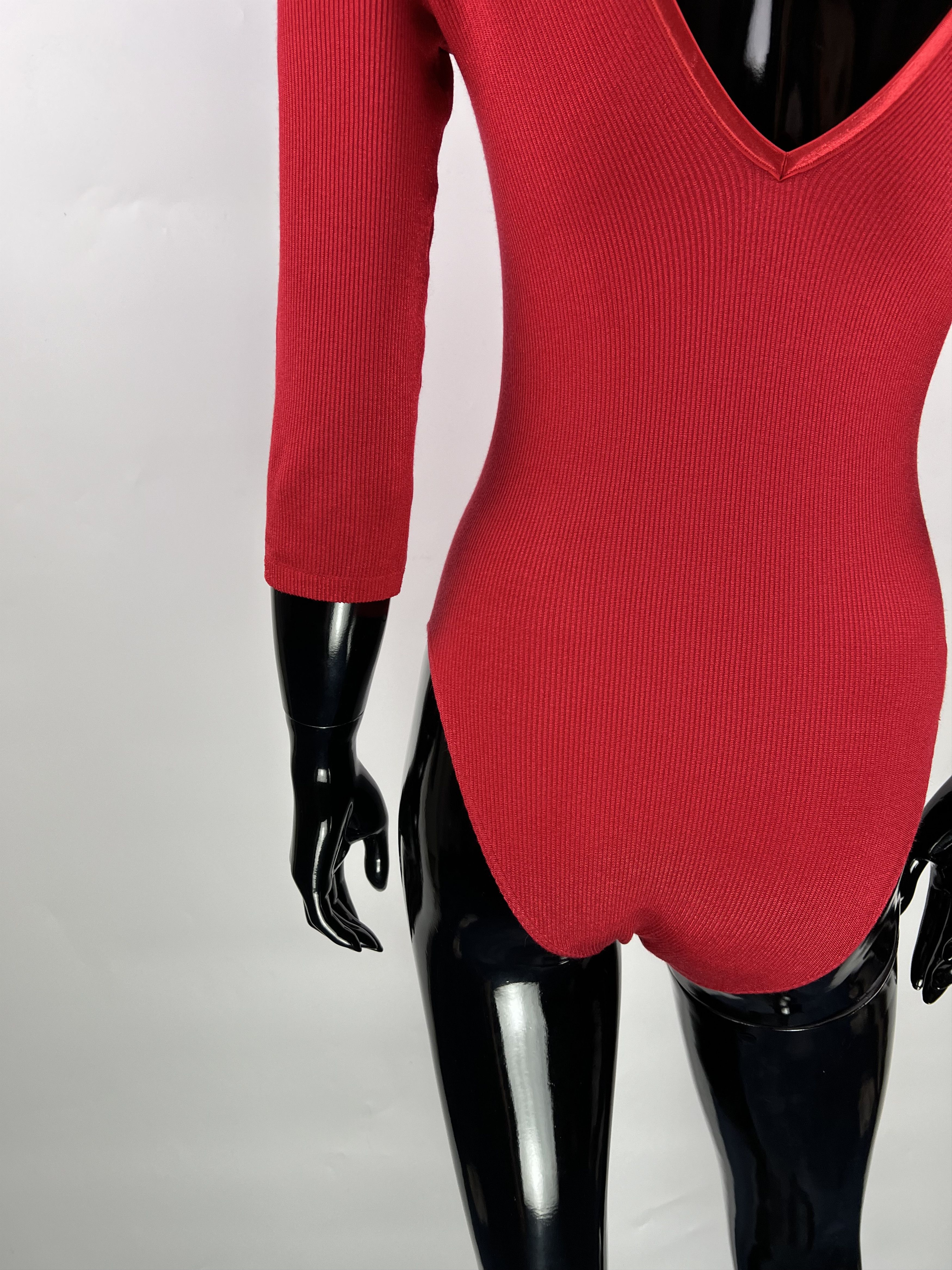 Wolford Wolford Red Ribbed Bodysuit Size M Size M / US 6-8 / IT 42-44 - 9 Thumbnail