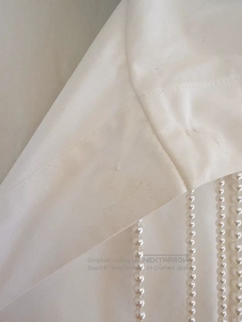 Chanel Chanel 21S Spring and Summer Pearl Chain Short-sleeved Shi Size XXS / US 00 / IT 34 - 9 Thumbnail