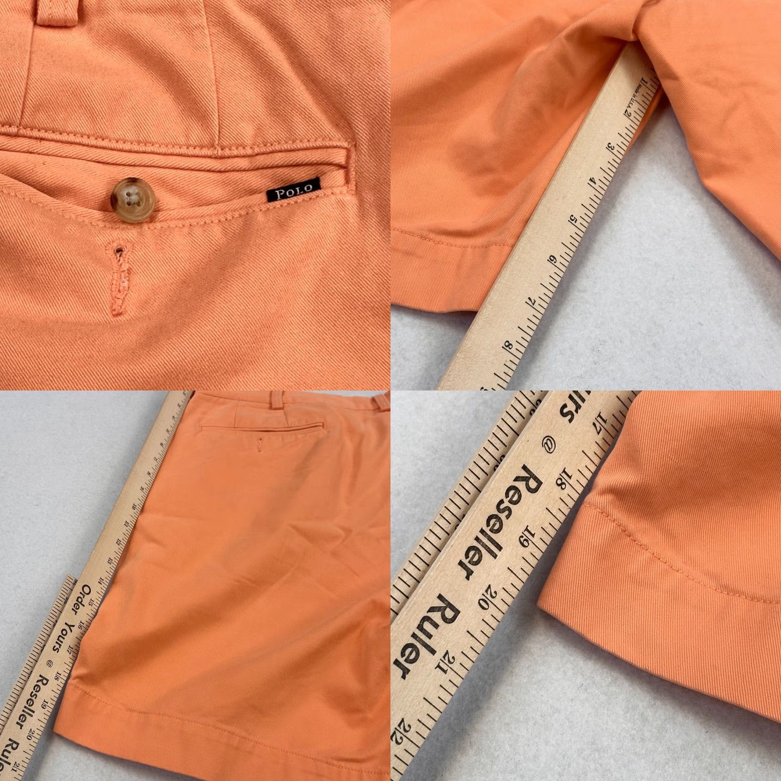 Polo Ralph Lauren Polo Ralph Lauren Mens Chino Shorts Classic Fit 38 Orange 8 Inseam Cotton Flat Front Zip Pockets Travel Casual Beach 90s? Size US M / EU 48-50 / 2 - 8 Thumbnail