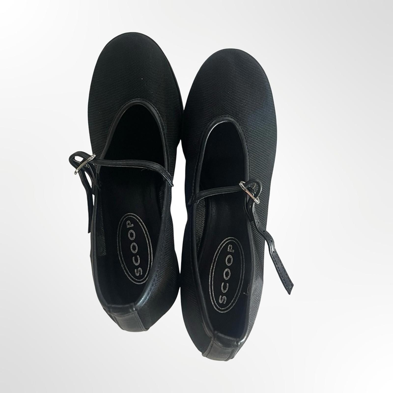 SCOOP Scoop Black Mary Jane Block Heel Pumps with Adjustable Strap Size US 7 / IT 37 - 5 Thumbnail