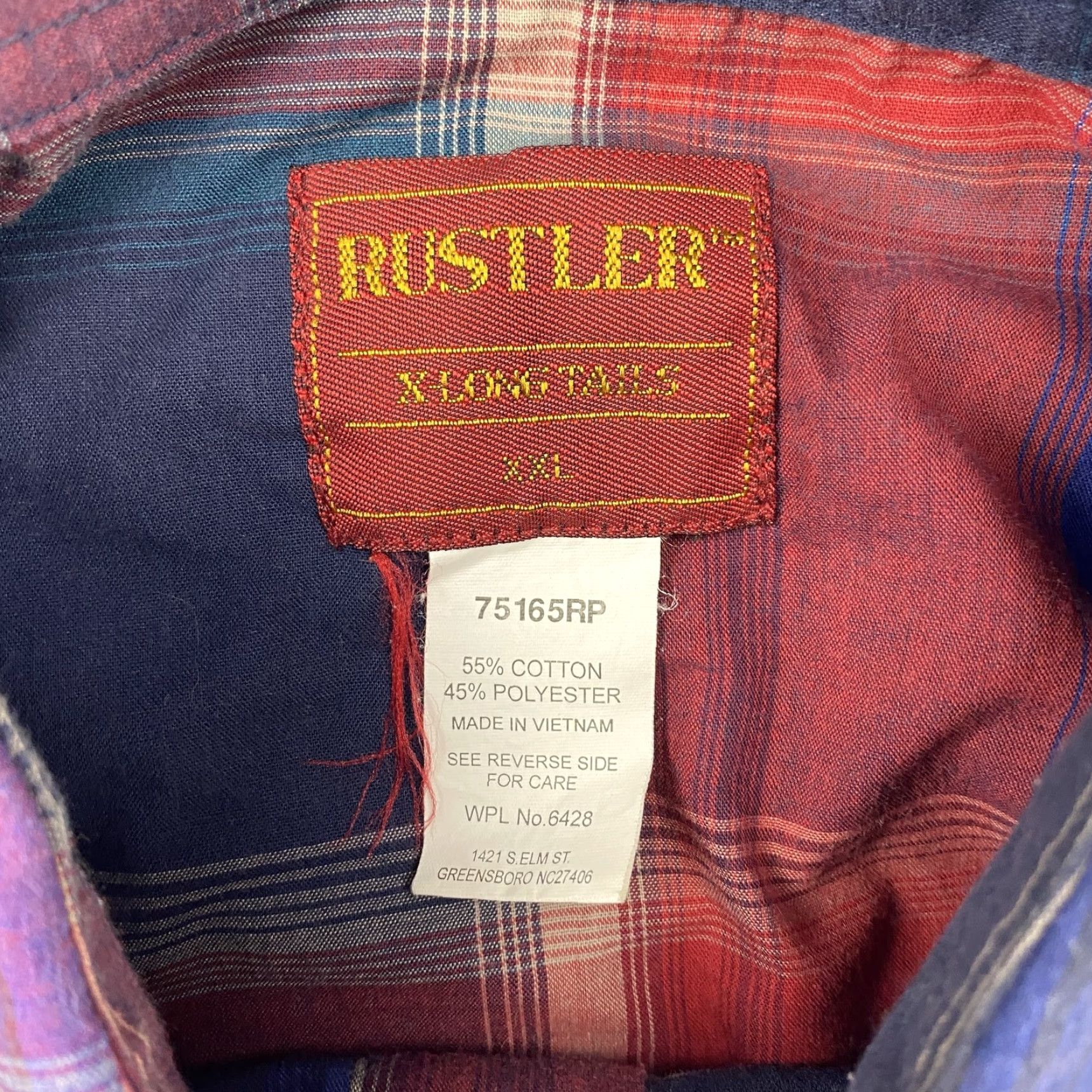 Vintage VINTAGE Rustler Shirt Mens 2XL Plaid Western Long Tails Pearl Snap Long Sleeve Red XL XXL Mens (note: adult) Size US XL / EU 56 / 4 - 6 Thumbnail