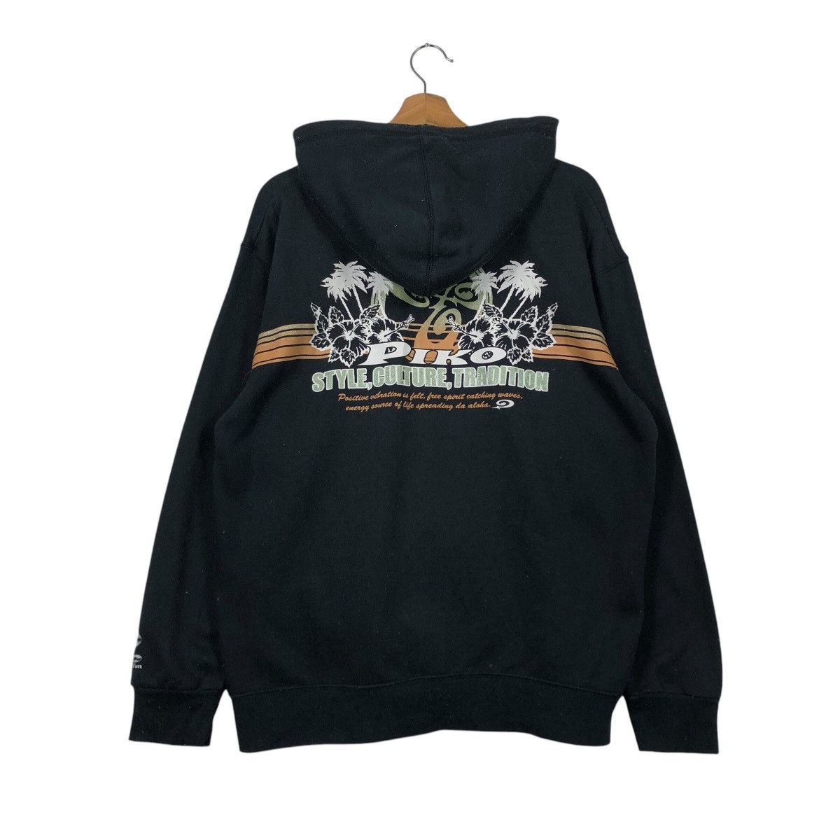 Japanese Brand × Vintage 📌Vintage Zipper Hoodie Sweater Piko Hawaii Big Logo Size US L / EU 52-54 / 3 - 10 Thumbnail