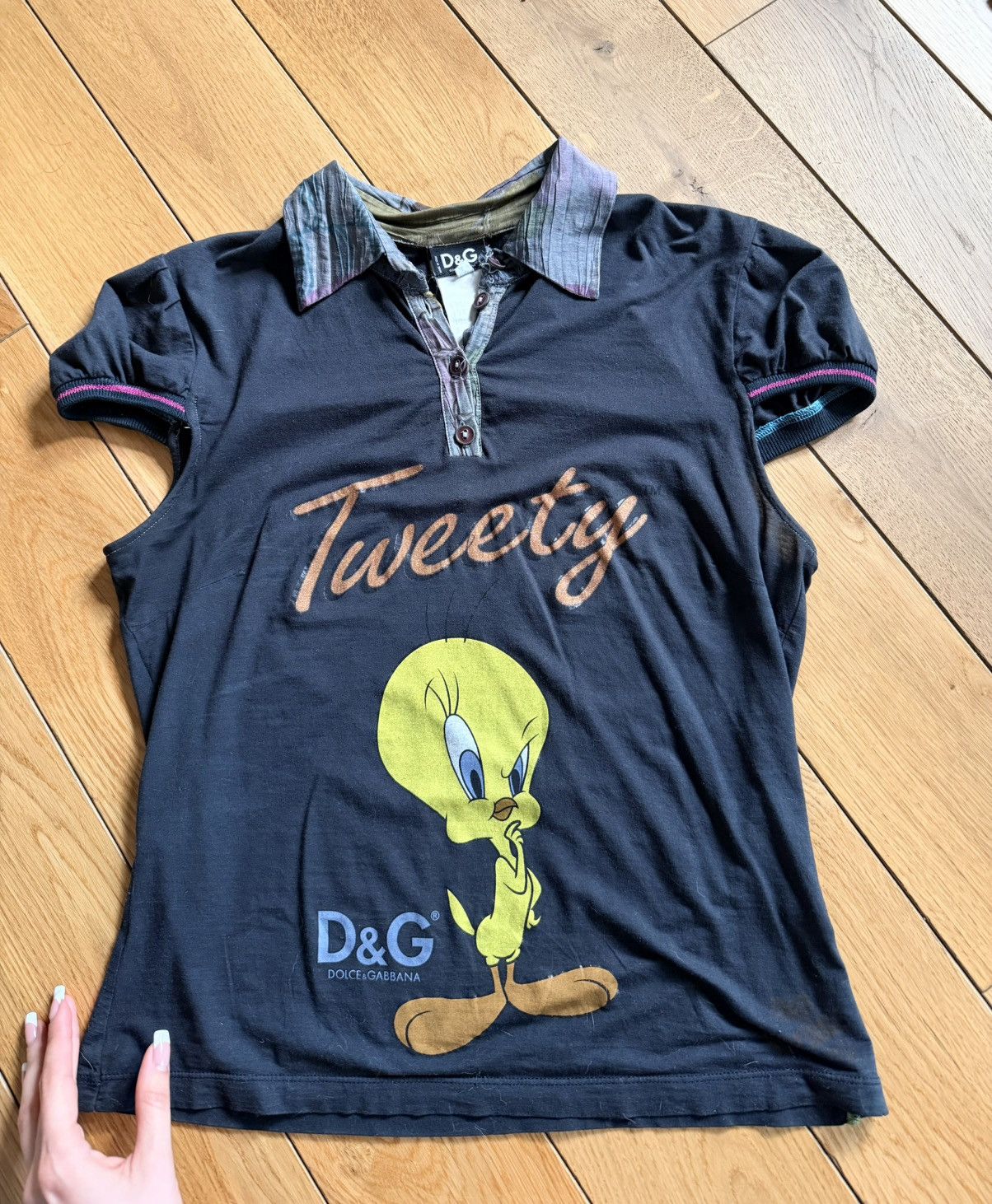 Dolce & Gabbana Dolce&Gabbana Archive Looney Tunes Tweety/Sylvester Polo Size S / US 4 / IT 40 - 2 Thumbnail