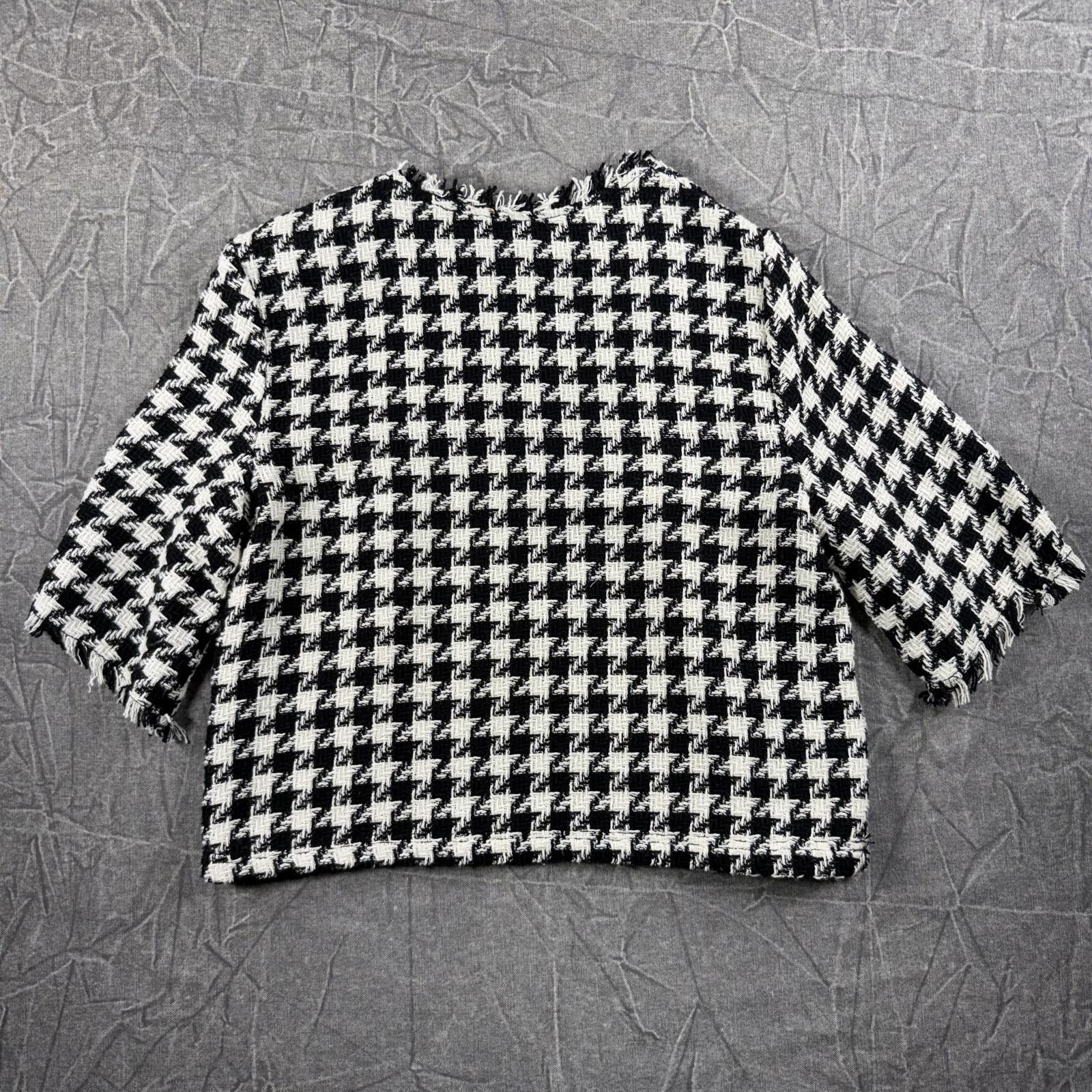 Other Mango Shirt Women's M Black White Tweed Size M / US 6-8 / IT 42-44 - 7 Thumbnail