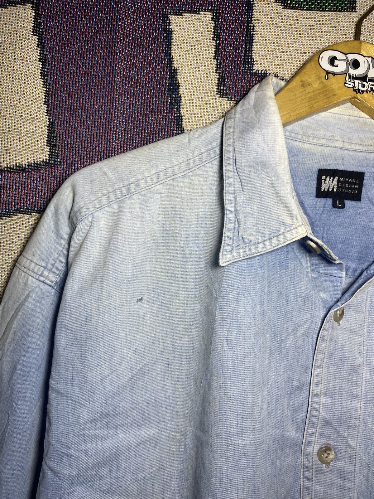 Issey Miyake Issey Miyake Design Studio Vintage 80's Sunfaded Blue Denim Size US XL / EU 56 / 4 - 4 Thumbnail