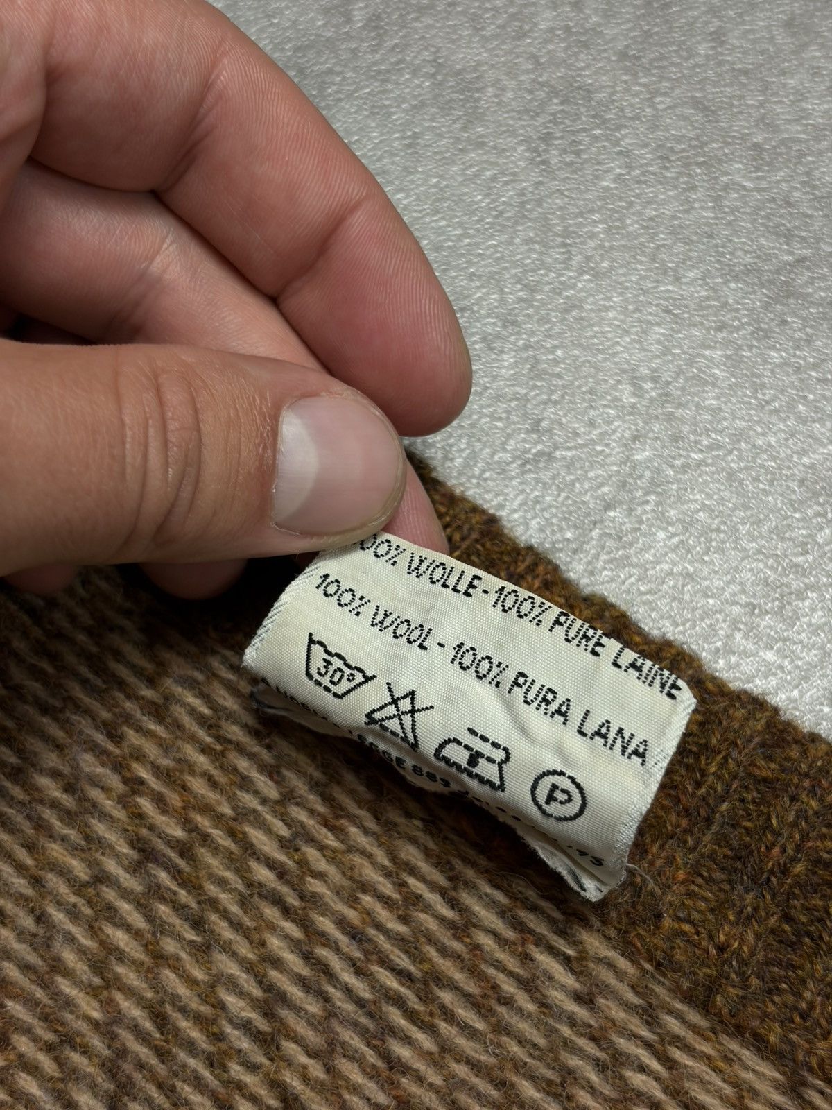 Fruit Of The Loom Rare Fruit of The loom Vintage wool knitwear 80s Brown Size US M / EU 48-50 / 2 - 7 Thumbnail