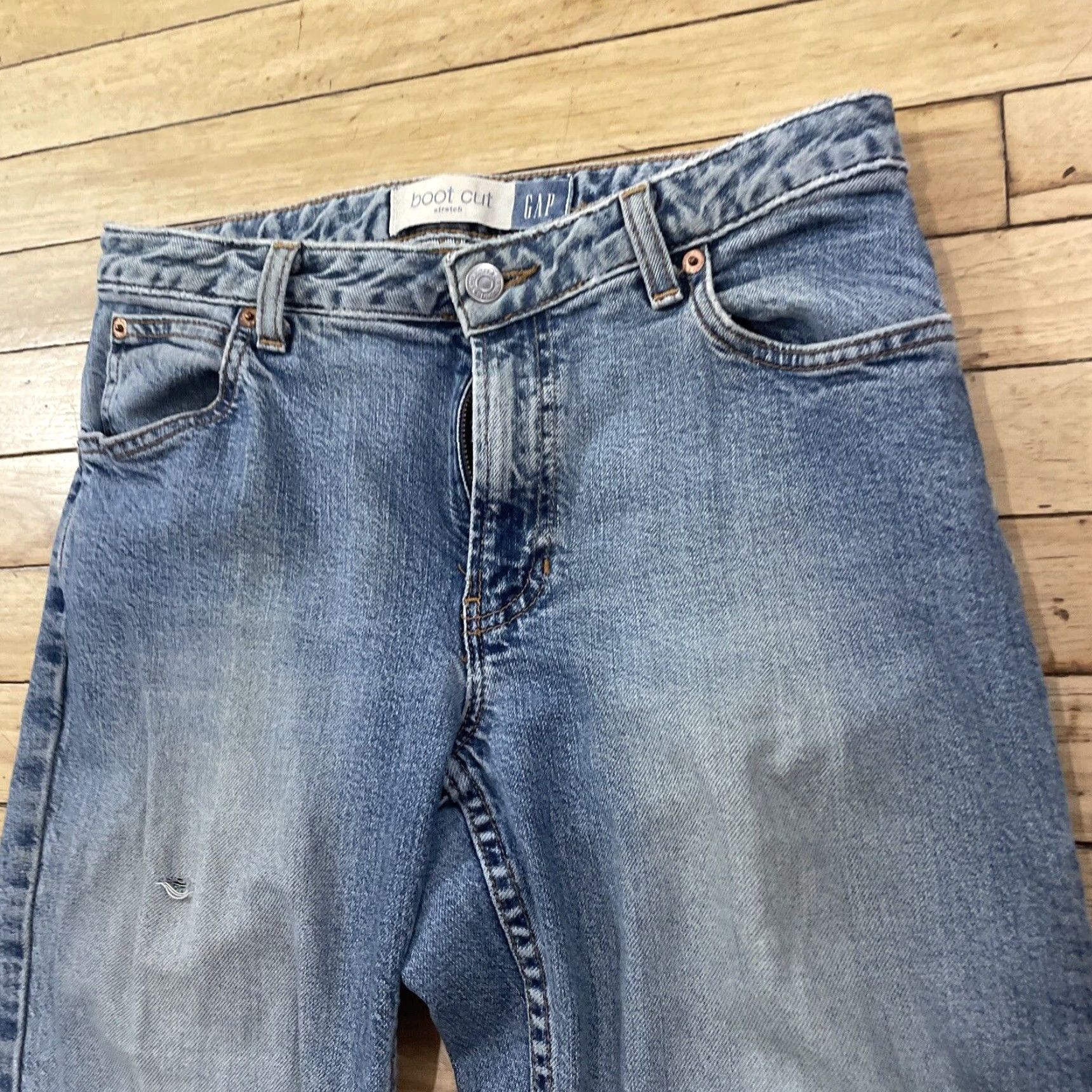 Gap GAP Jeans Women 4 Boot Cut Regular Vintage 90s Light Blue Stretch Denim 29x28 Blue, Navy, Denim Bootcut Women 4 GAP Jeans Vintage 90s Size 27" / US 4 / IT 40 - 5 Thumbnail
