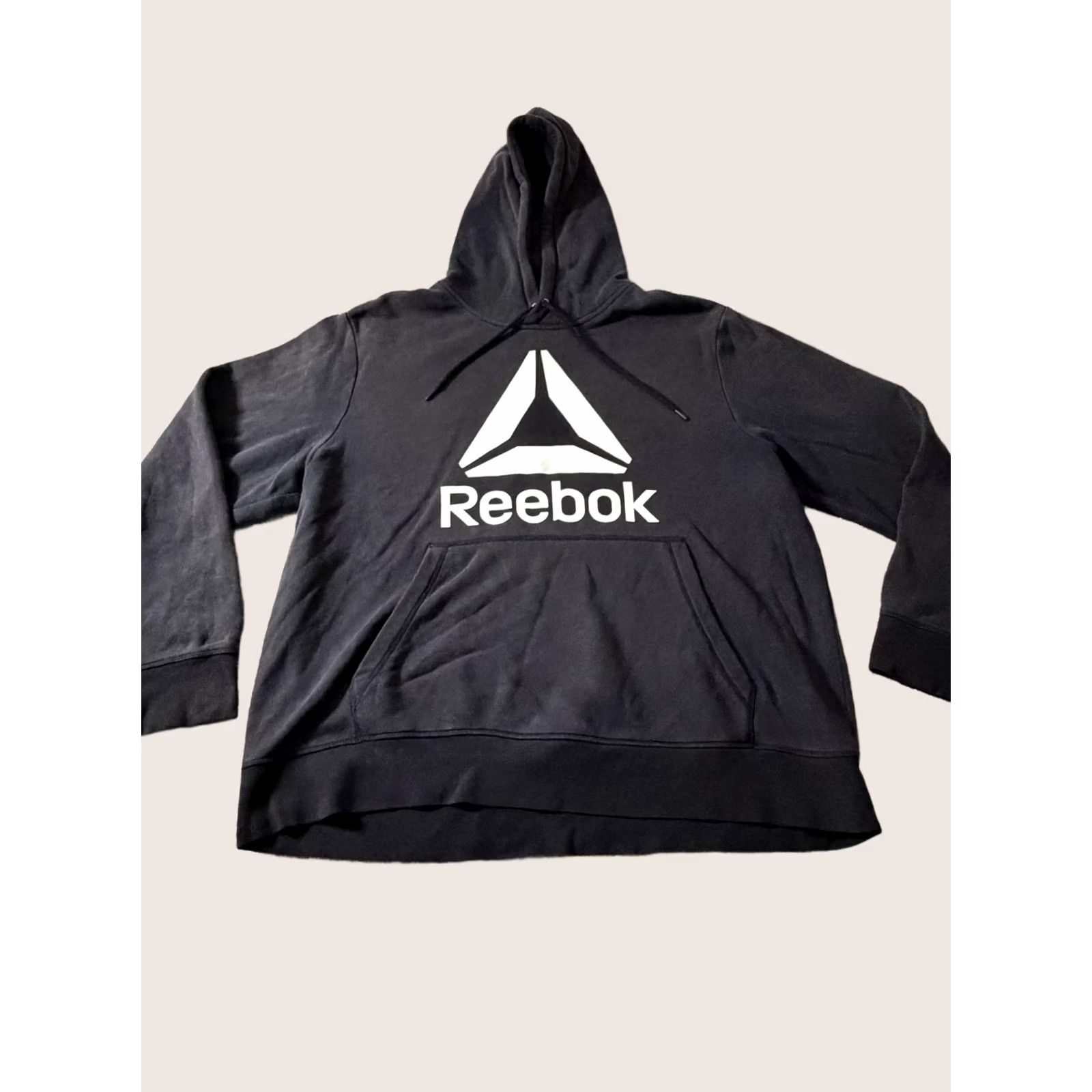 Reebok Reebok Hoodie Mens 2XL Black Logo Fleece Pullover Graphic Sweatshirt Athletic Size US XXL / EU 58 / 5 - 1 Thumbnail