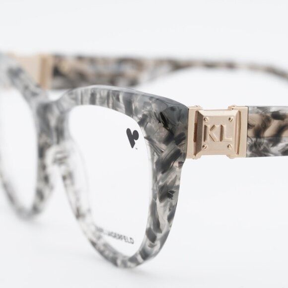 Karl Lagerfeld Karl Lagerfeld KL6133 062 Eyeglasses Textured Grey 54mm Size ONE SIZE - 7 Thumbnail