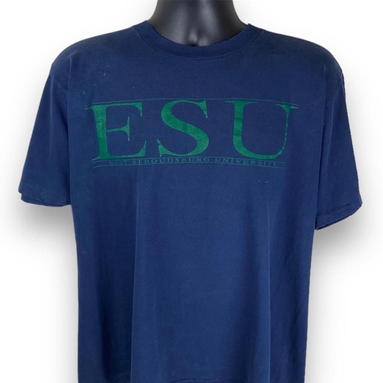Vintage Vintage 90s East Stroudsburg University ESU College Tshirt Size US XL / EU 56 / 4 - 1 Thumbnail