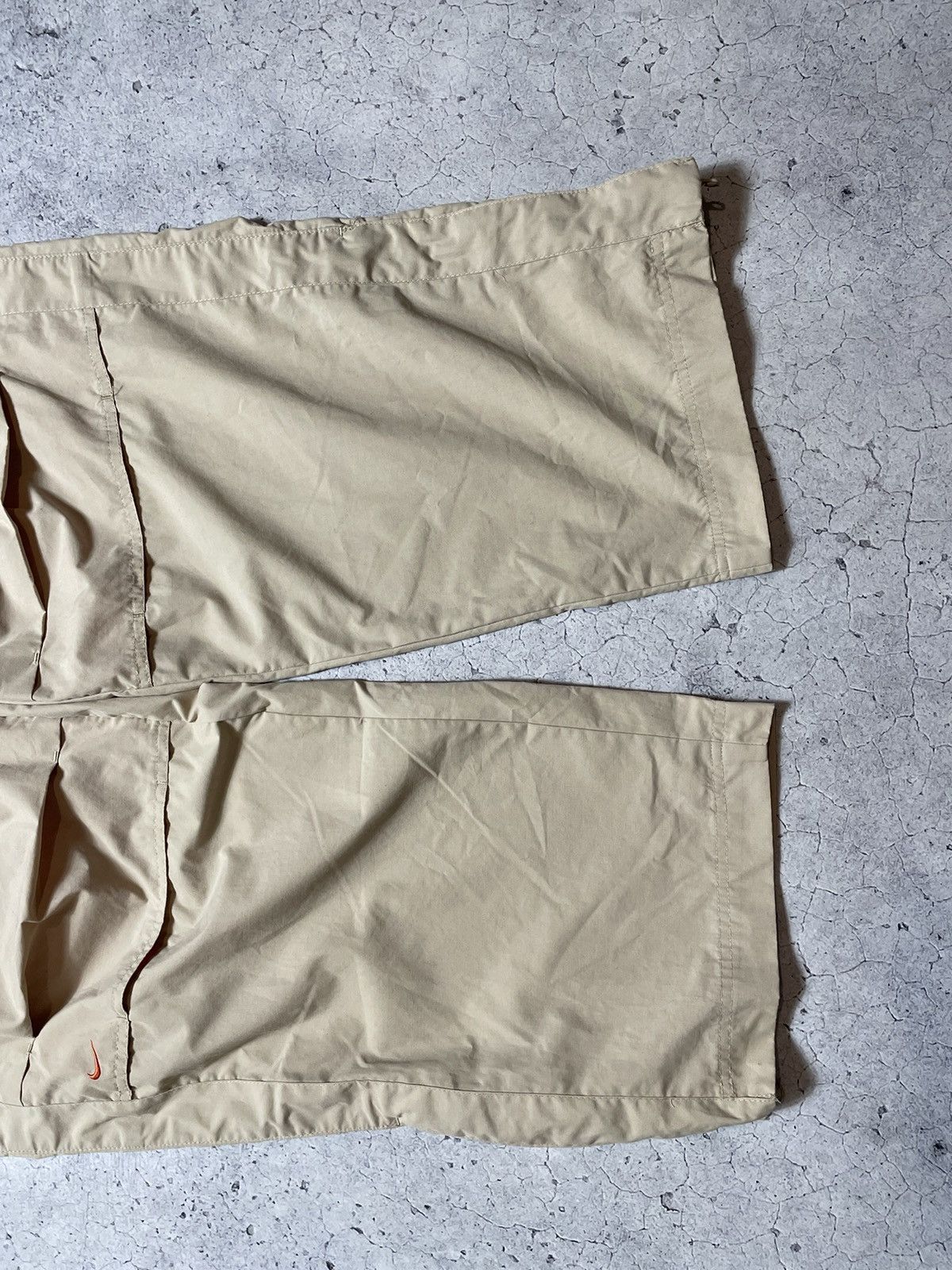 Nike Vintage Nike Cream Track Pants Nylon Drill Y2K style Swoosh Size US 36 / EU 52 - 3 Thumbnail