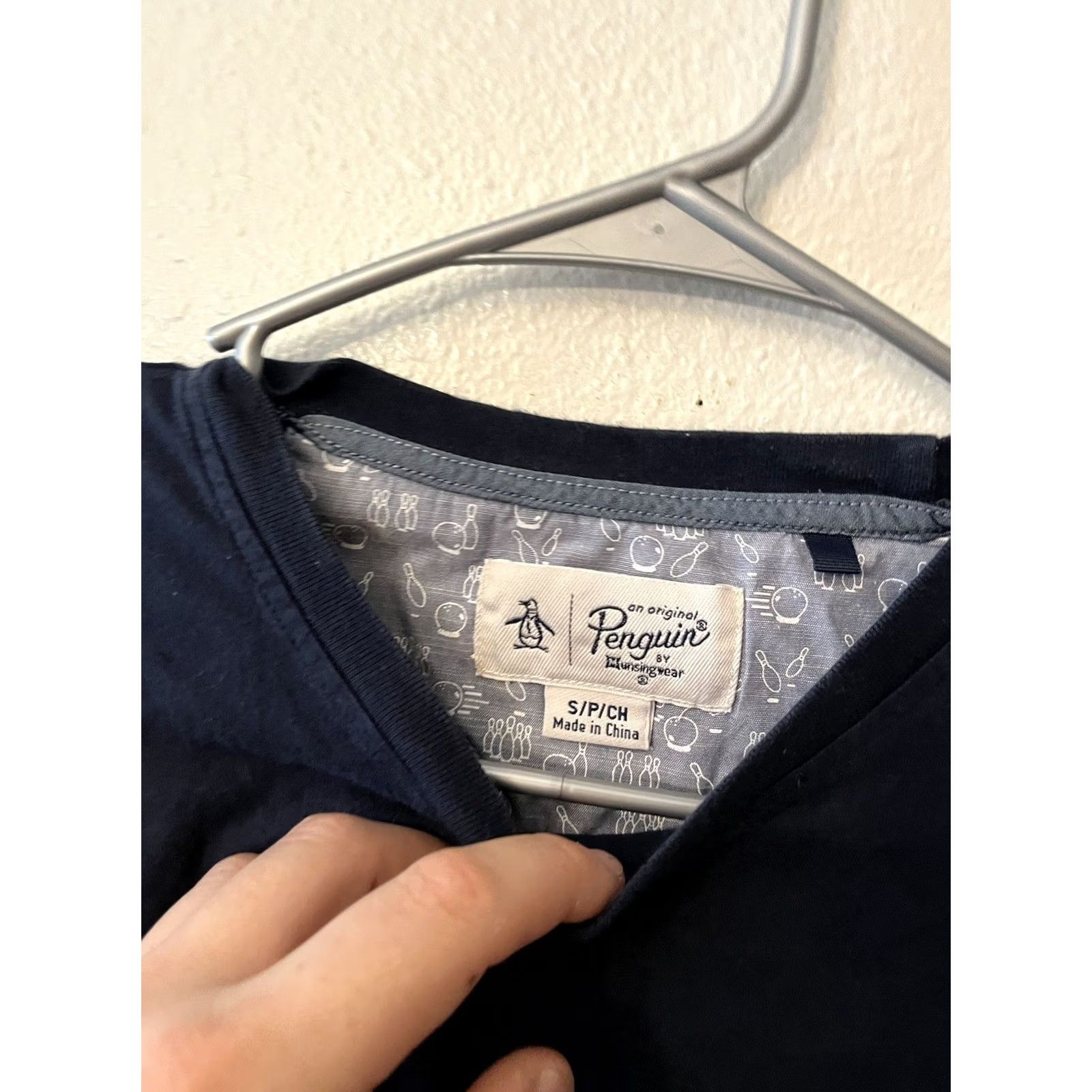 Original Penguin Original Penguin Polo Shirt S Navy Blue Striped Short Sleeve Pocket Chest T - Shirt, Small Preowned Navy Blue Size US S / EU 44-46 / 1 - 3 Thumbnail