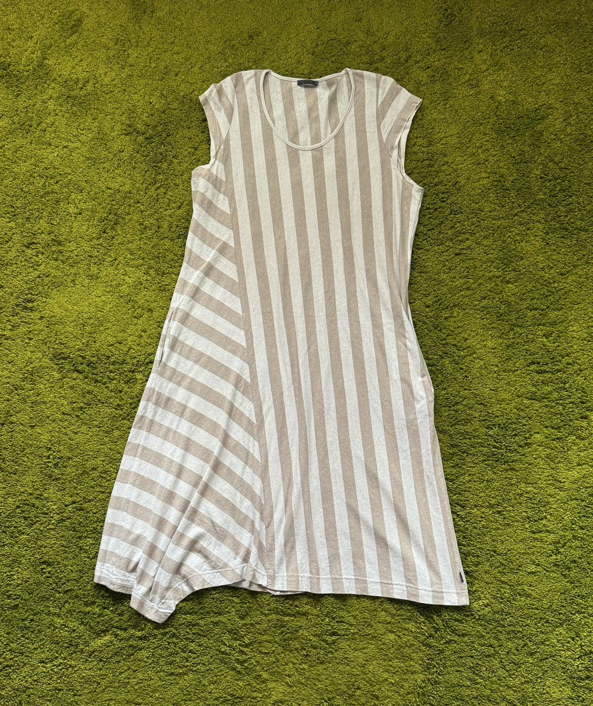 Designer Oska avant garde hemp blend striped dress Size M / US 6-8 / IT 42-44 - 1 Thumbnail