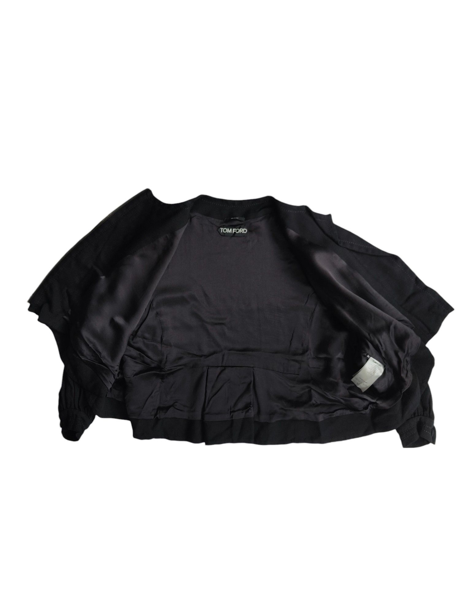 Tom Ford Black Mid Length Jacket With Double Ends Zipper Size XXS / US 00 / IT 34 - 3 Thumbnail