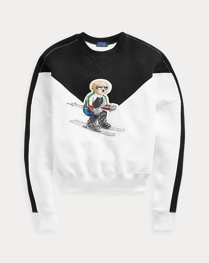 Polo Ralph Lauren 🔥Ralph Lauren Polo Bear Ski Women’s Boxy Fleece Sweatshirt Size M / US 6-8 / IT 42-44 - 1 Thumbnail