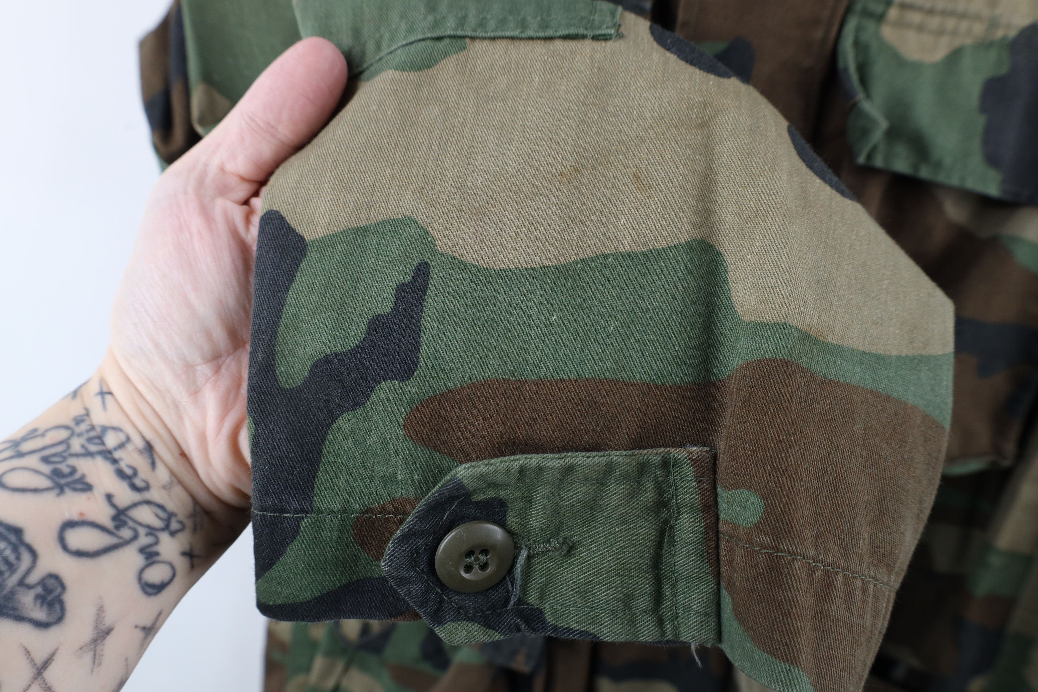 Vintage Vintage 80s Woodland Camouflage Combat Coat Jacket USA Size US S / EU 44-46 / 1 - 4 Thumbnail