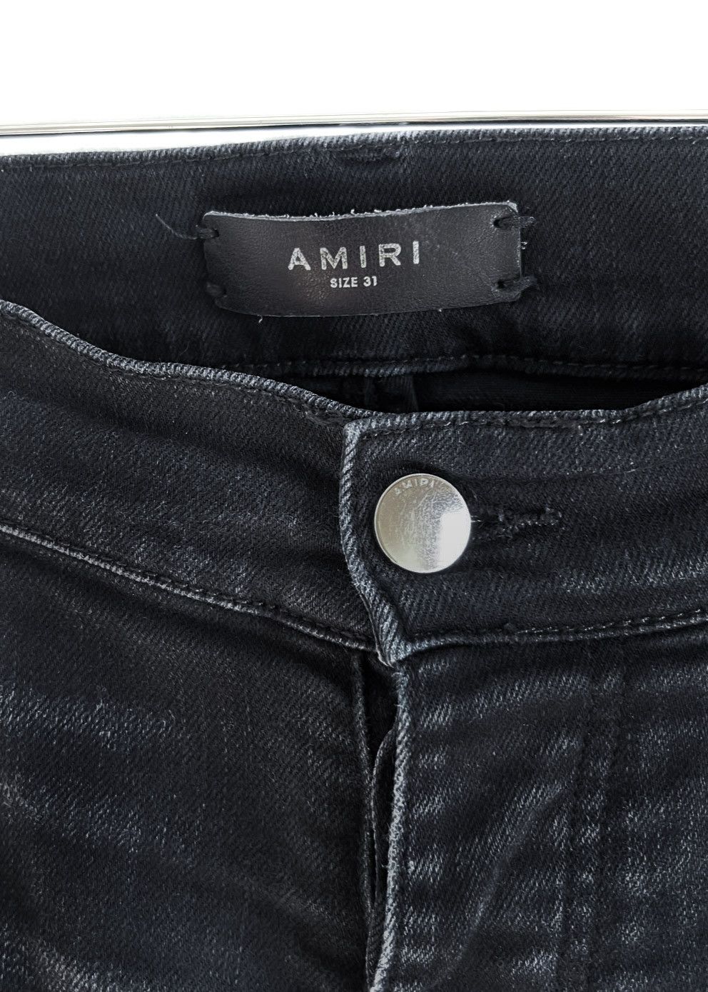 Amiri Amiri Washed Black Bandana MX1 Distressed Jeans Size US 31 - 4 Thumbnail