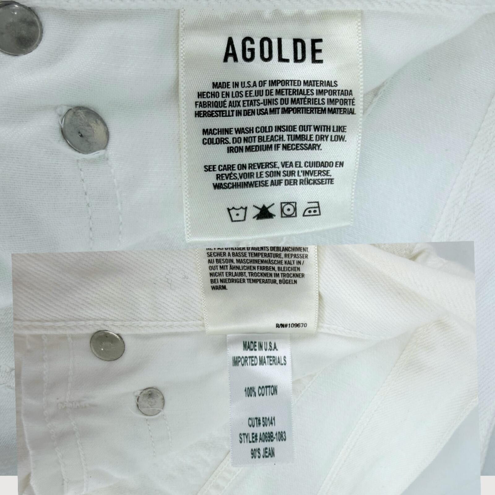 Agolde AGOLDE 90s High Rise Straight Jeans 25 Size 25" / US 0 / IT 36 - 5 Thumbnail