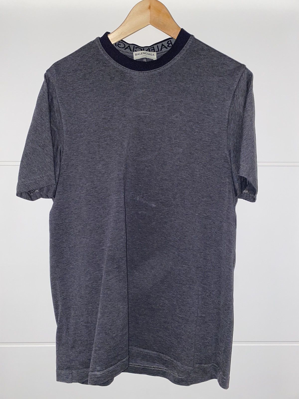 image of Balenciaga Oversized/boxy T-Shirt in Grey, Men's (Size Small)