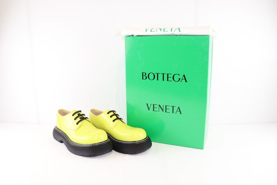 Bottega Veneta o1rshd1 Q:2 / Gloss Vinyl Swell Lace Up Boots in Kiwi/Black Size US 9 / EU 42 - 14 Thumbnail