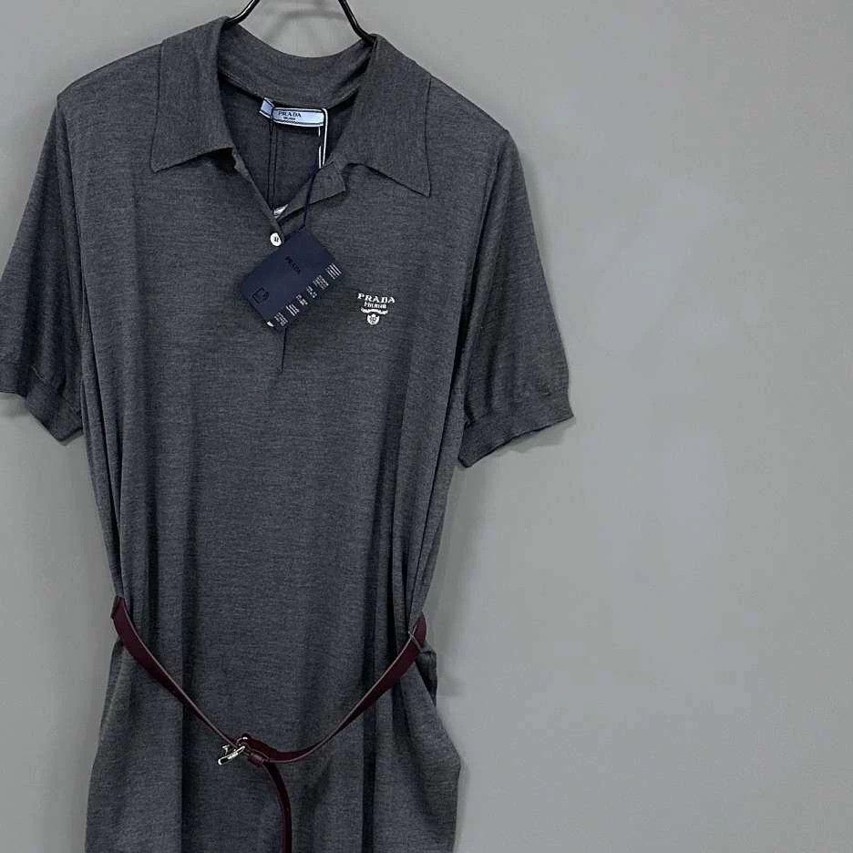 Prada PRADA Belted Coconut Gray Dress Size 42 Size M / US 6-8 / IT 42-44 - 2 Thumbnail