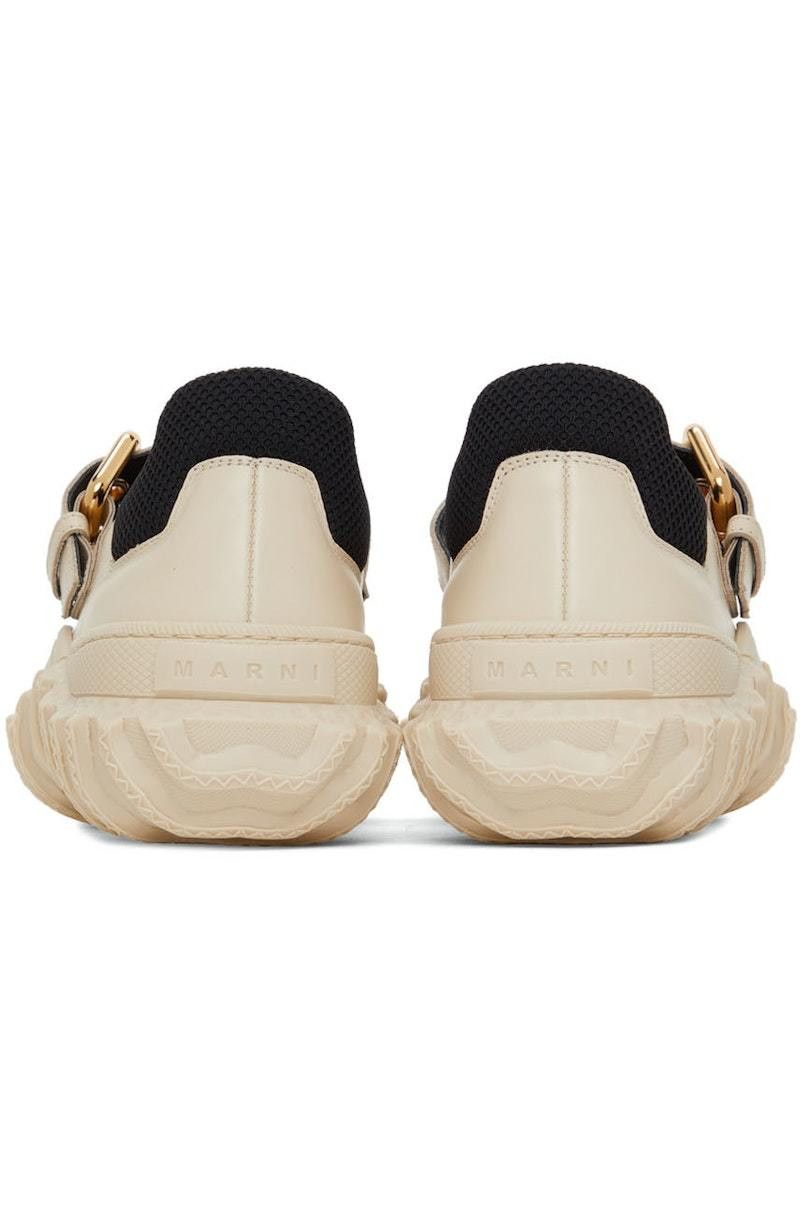 Marni o1y1025 Leather Loafers in Ivory/Black Size US 10 / IT 40 - 4 Thumbnail