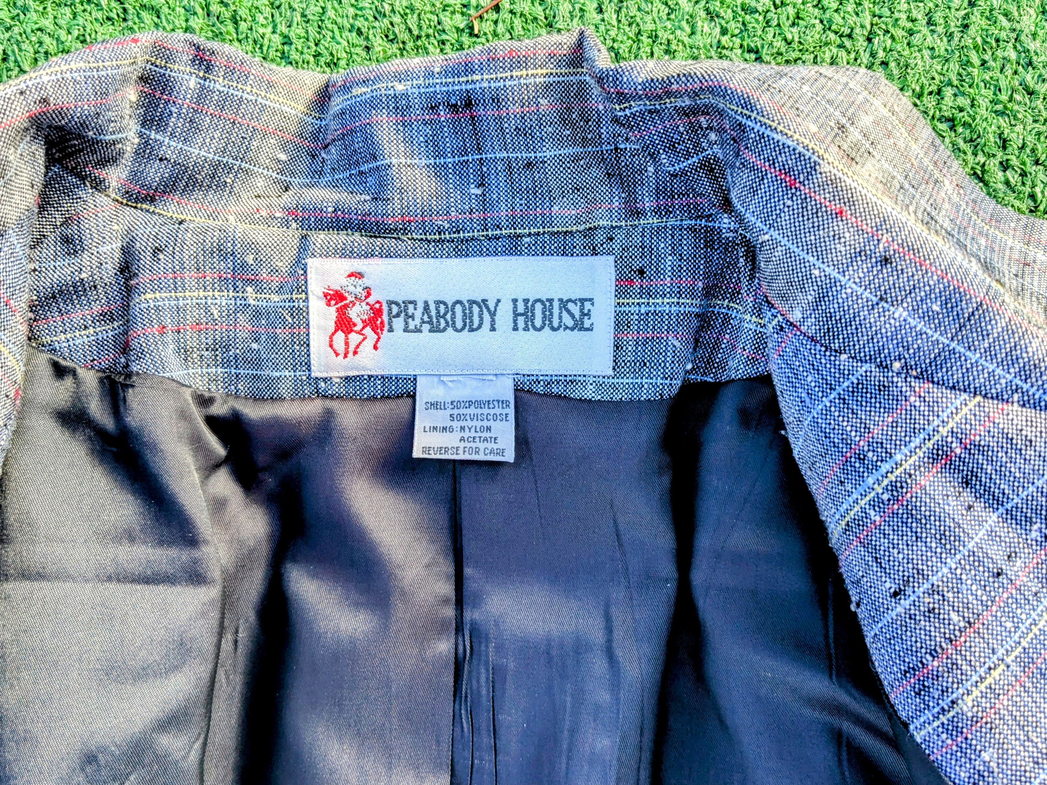 Vintage Vintage 90's Preppy PEABODY HOUSE Plaid Retro Blazer Jacket Size S / US 4 / IT 40 - 5 Thumbnail