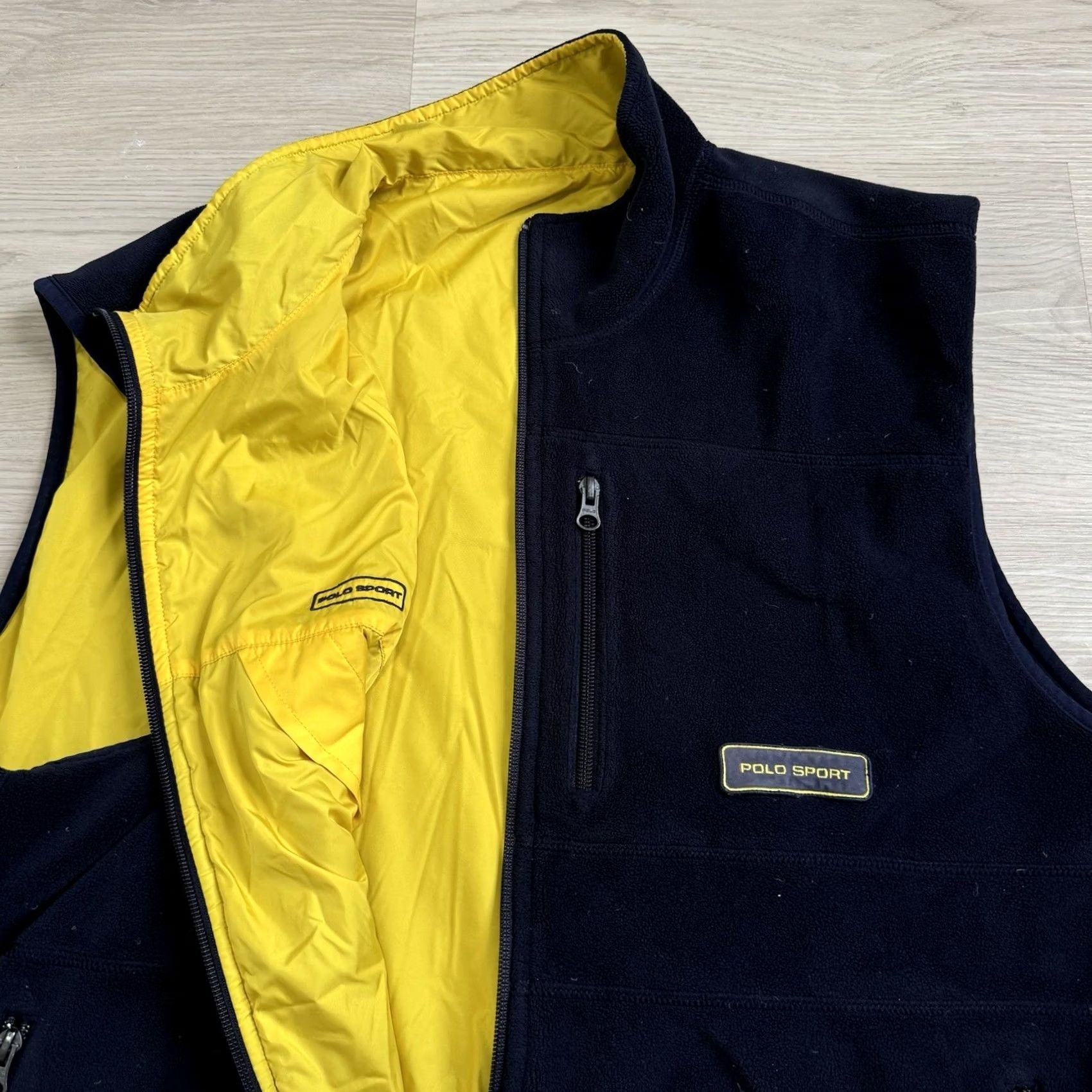 Polo Ralph Lauren VINTAGE Polo Ralph Lauren Vest Mens XL Windbreaker Reversible Fleece Yellow Pockets Zip Outdoor Size US XL / EU 56 / 4 - 3 Thumbnail