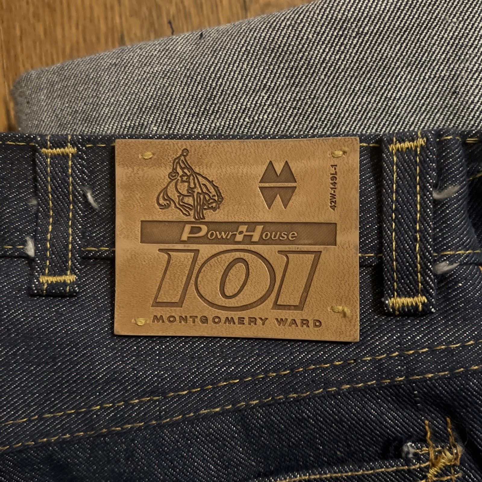 Original Montgomery Vintage 50s Montgomery Ward Deadstock 101 Jeans Selvedge Size US 28 / EU 44 - 2 Thumbnail