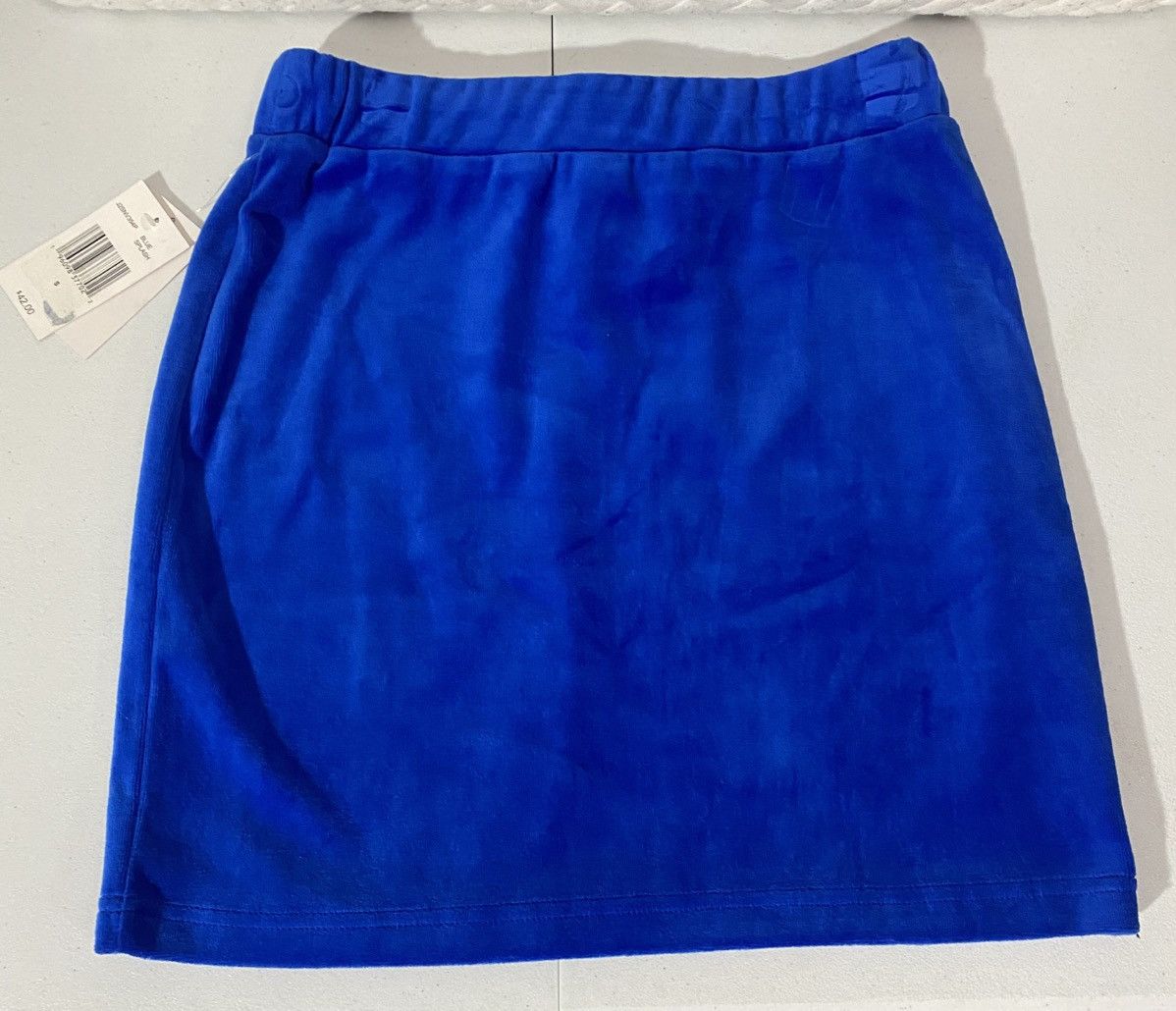 Juicy Couture Juicy Couture Regal Velour Royal Blue Skater Skirt S NWT Size 28" / US 6 / IT 42 - 4 Thumbnail