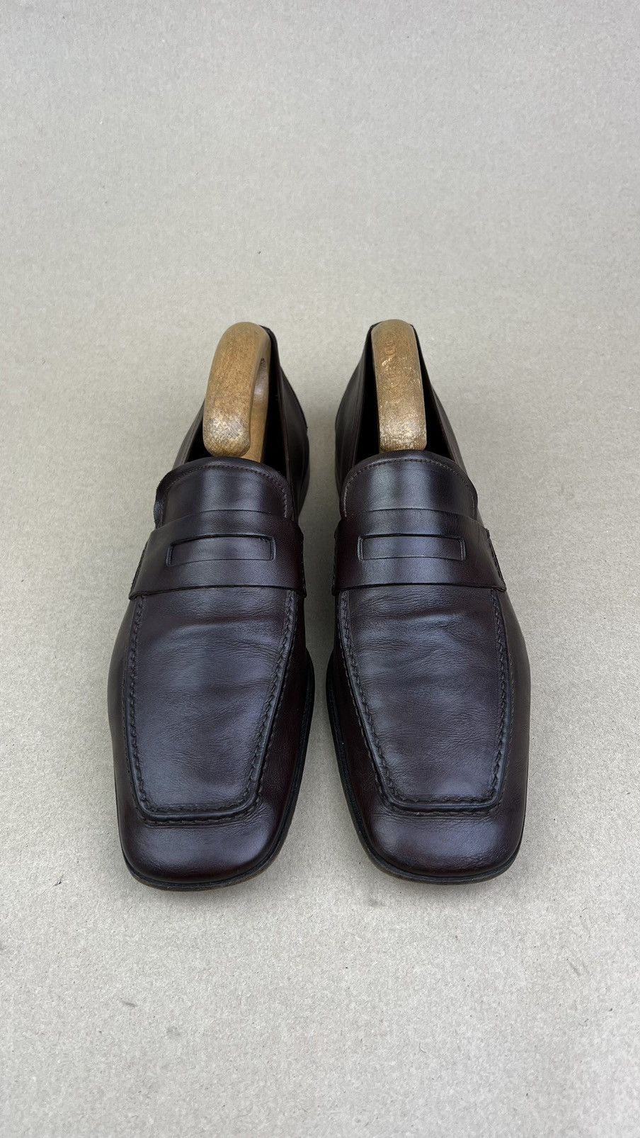 Prada PRADA Loafers Leather Penny Shoes Dark Brown Men's Size US 7.5 / EU 40-41 - 4 Thumbnail