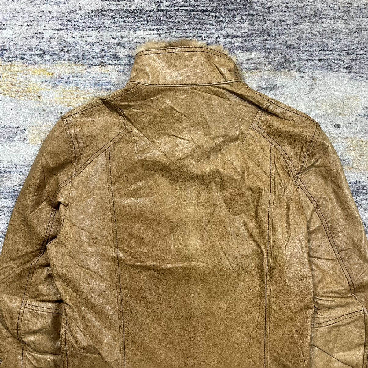 Issey Miyake Tete Homme fur collar rider leather jacket Size US S / EU 44-46 / 1 - 8 Thumbnail
