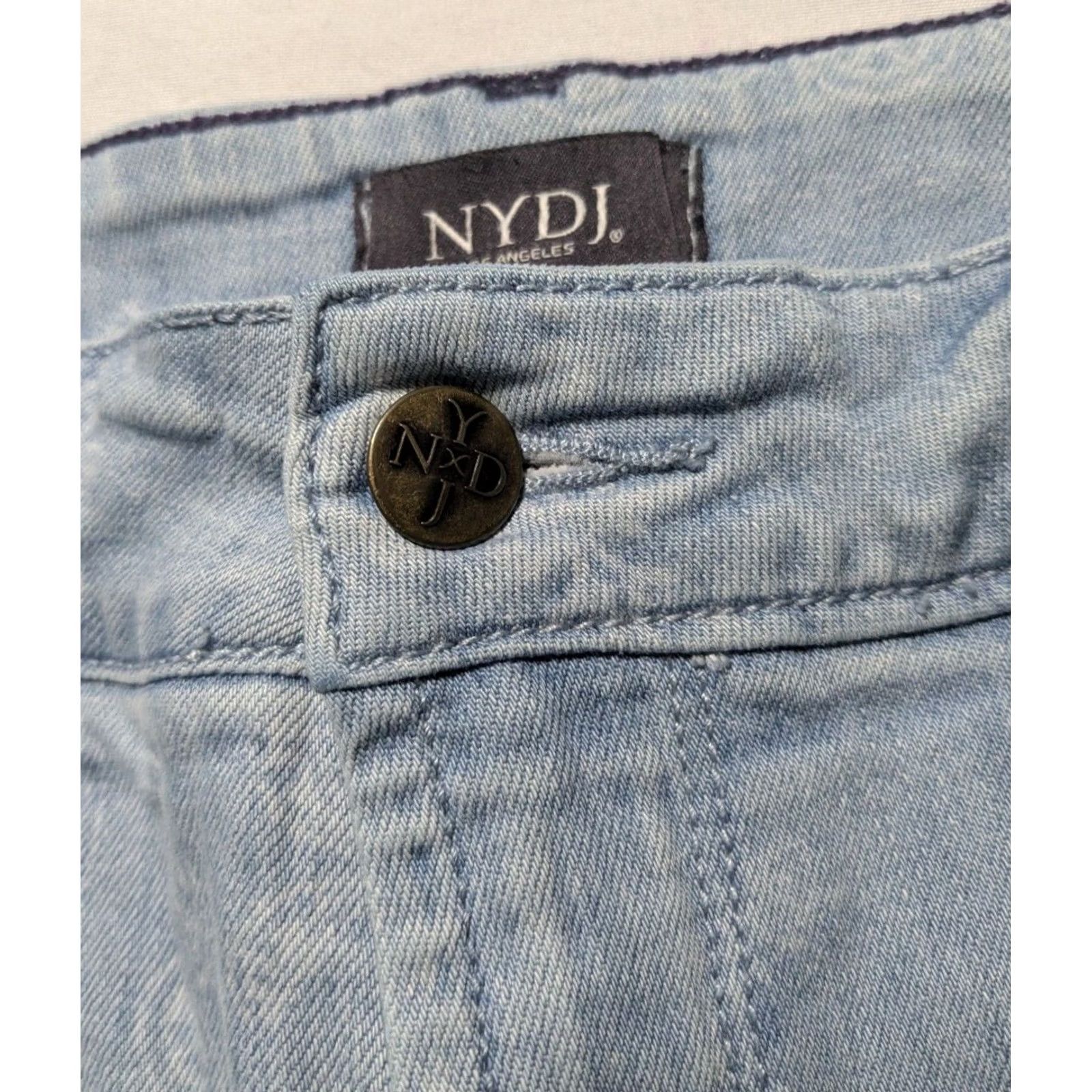 NYDJ NYDJ RELAXED LIFT X TUCK TECHNOLOGY Jeans Women 6 Blue Paisley Cuffed Ankle Denim 5-Pocket Style Size 28" / US 6 / IT 42 - 5 Thumbnail