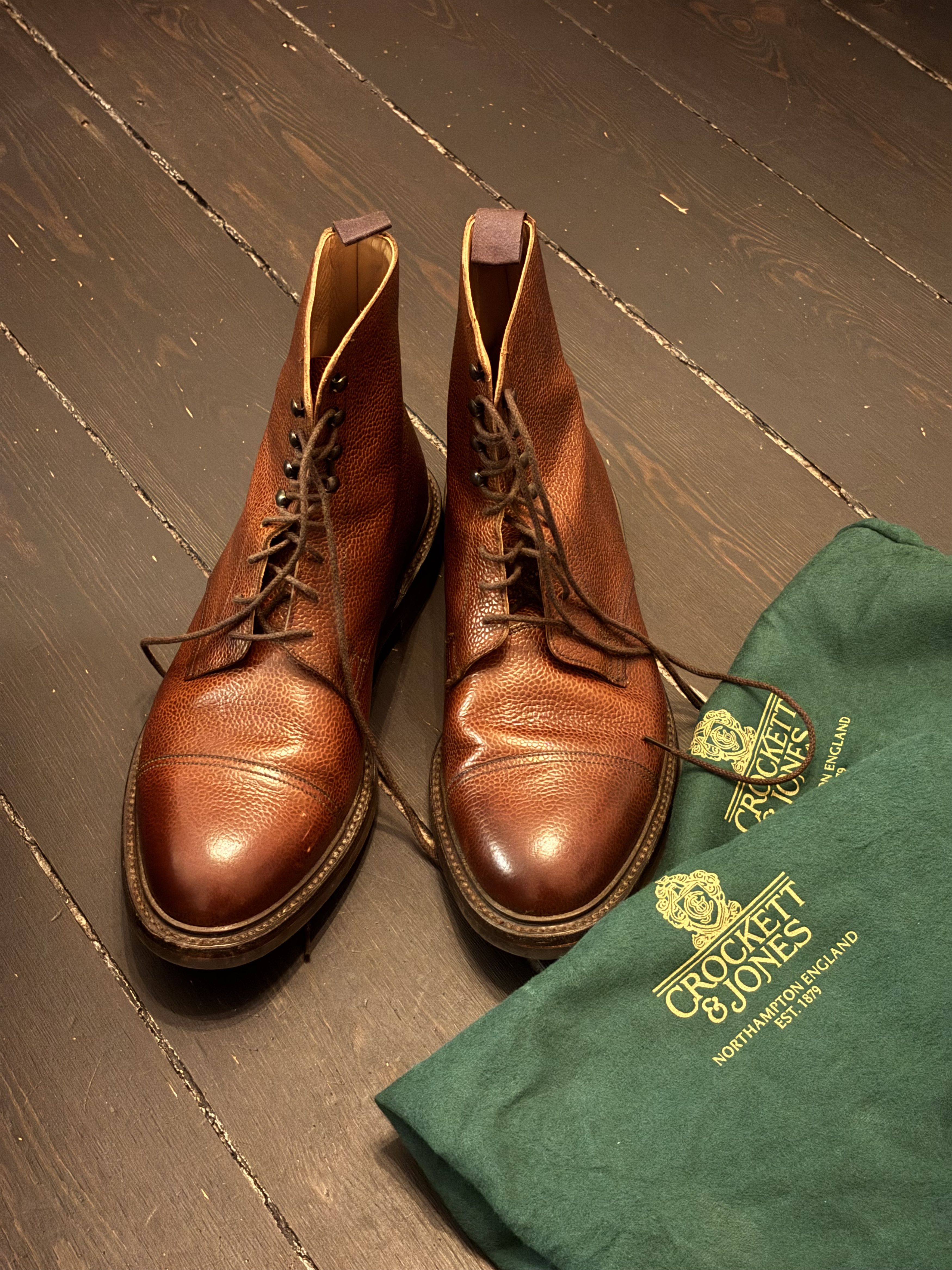 Vintage Crockett & Jones Coniston – Dark Brown Scotch Grain Last325, Men's (Size 10.5) — image 4 of 6